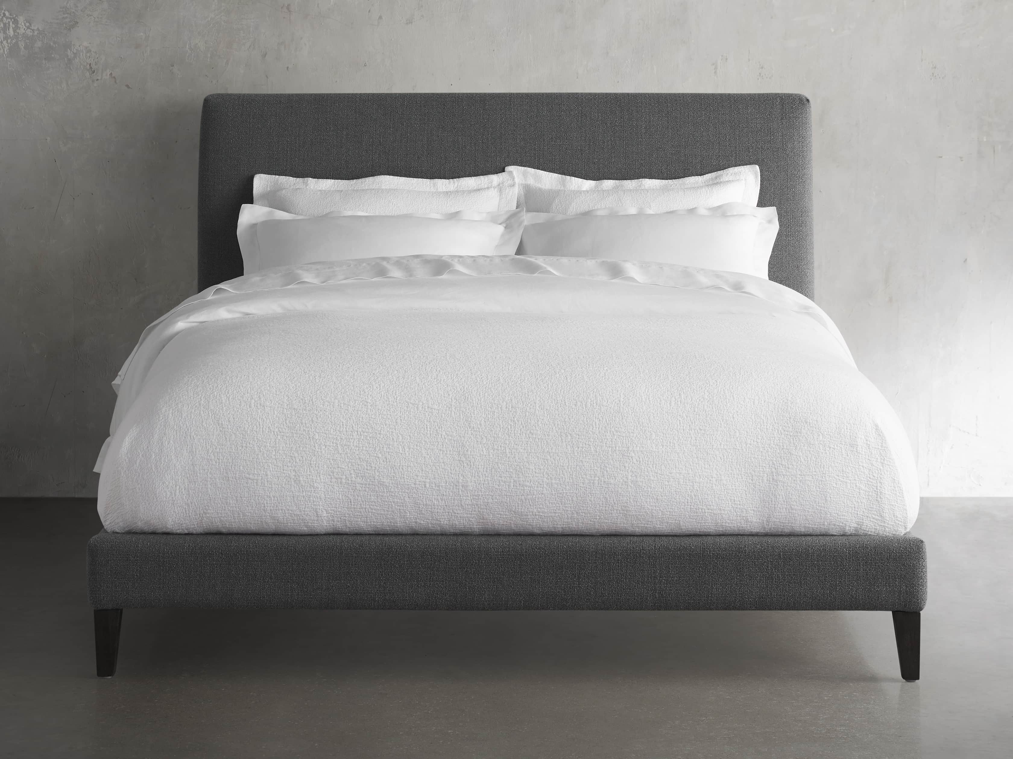 Beck King Bed in Moto Flannel and Shadow, slide 2 of 7