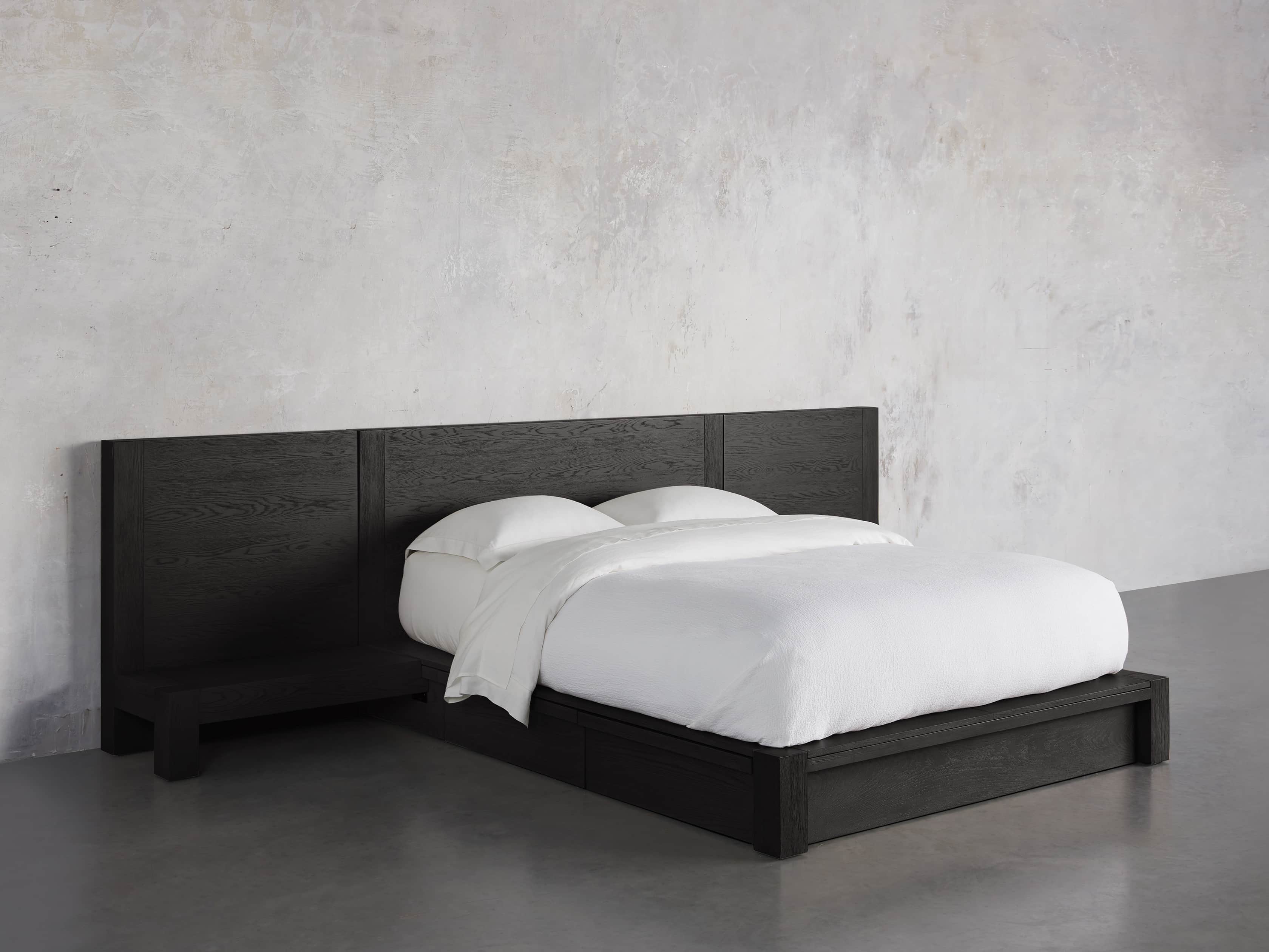 View the Bodhi Extended Headboard Storage Bed | Variant: EBONY