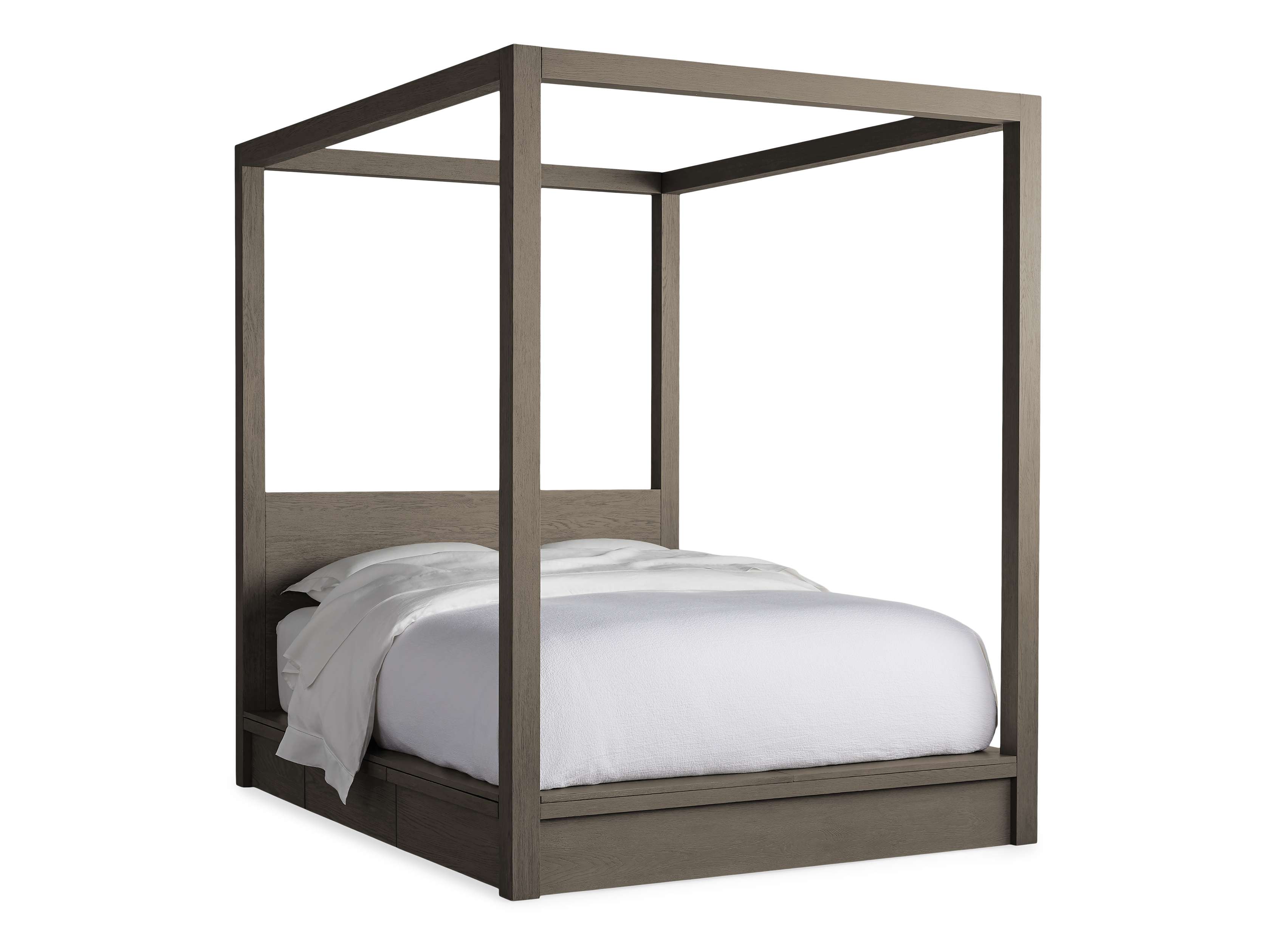 Bodhi Canopy King Storage Bed in Salvaged Grey – Arhaus