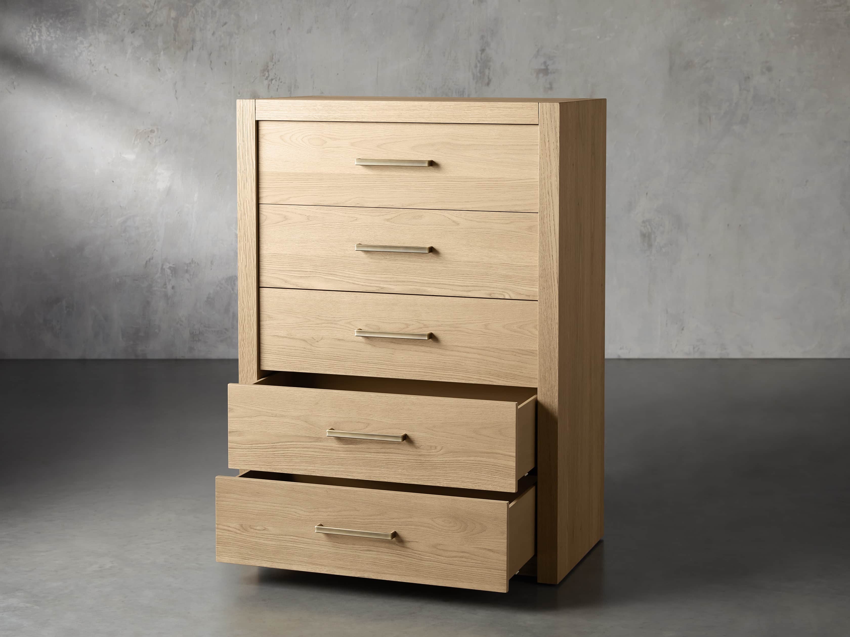 Bodhi 39" Five Drawer Dresser in Natural, slide 3 of 8