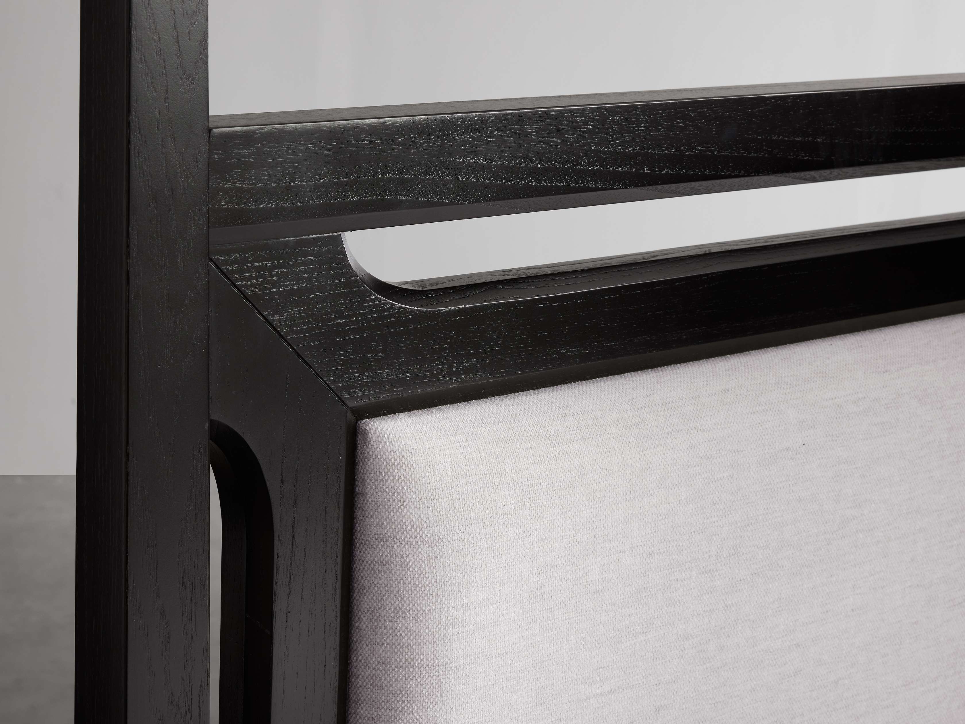 Brock Upholstered Poster Bed in Dark Twilight