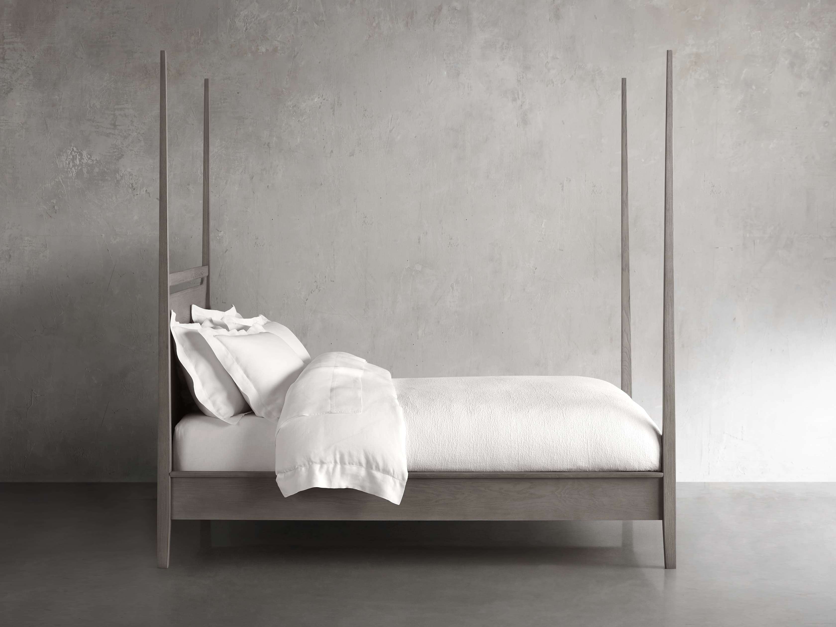Brock Poster Bed in Boulder Grey