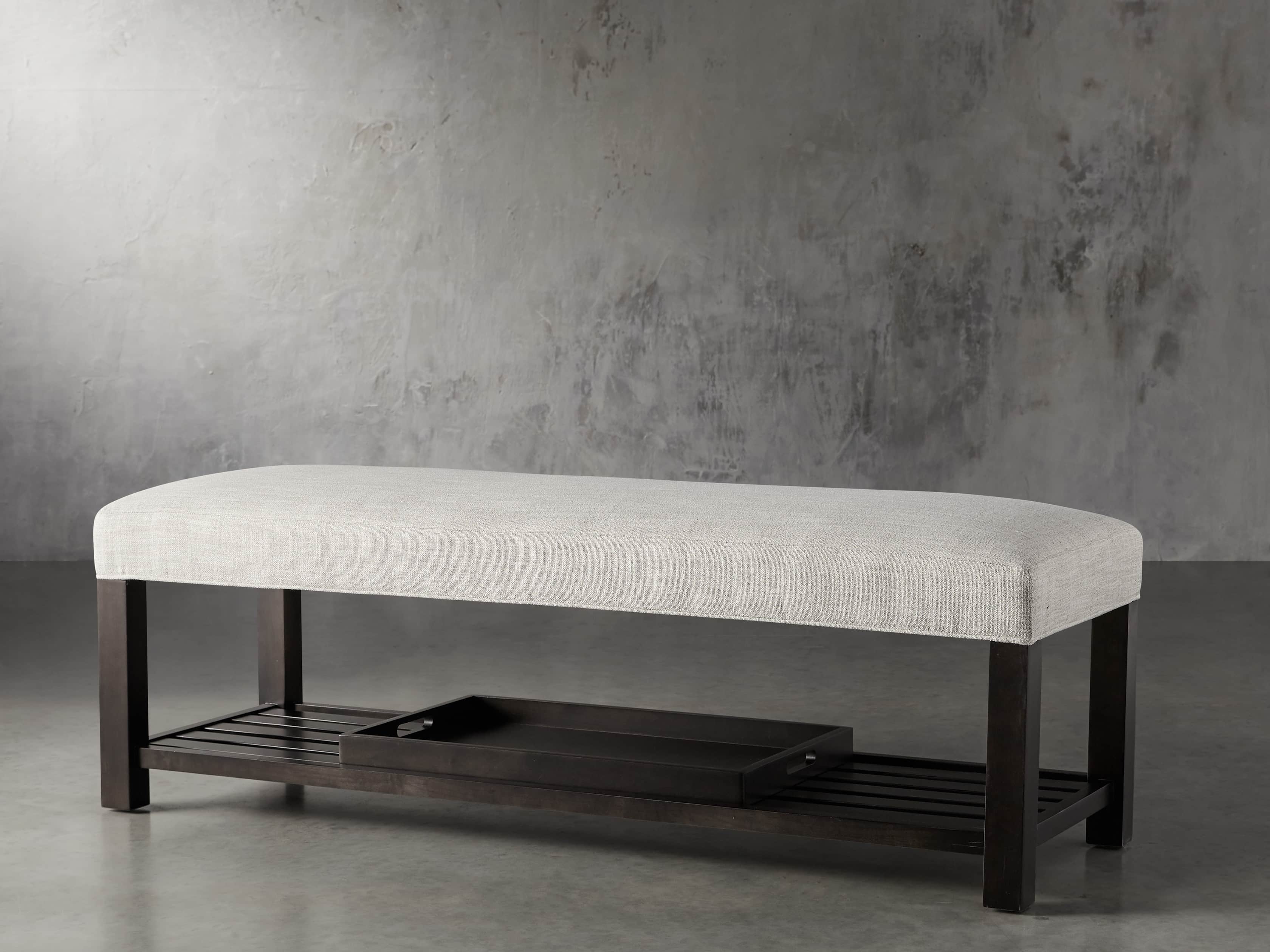 Chambers Upholstered 60" Non-Tufted Bench, slide 3 of 9