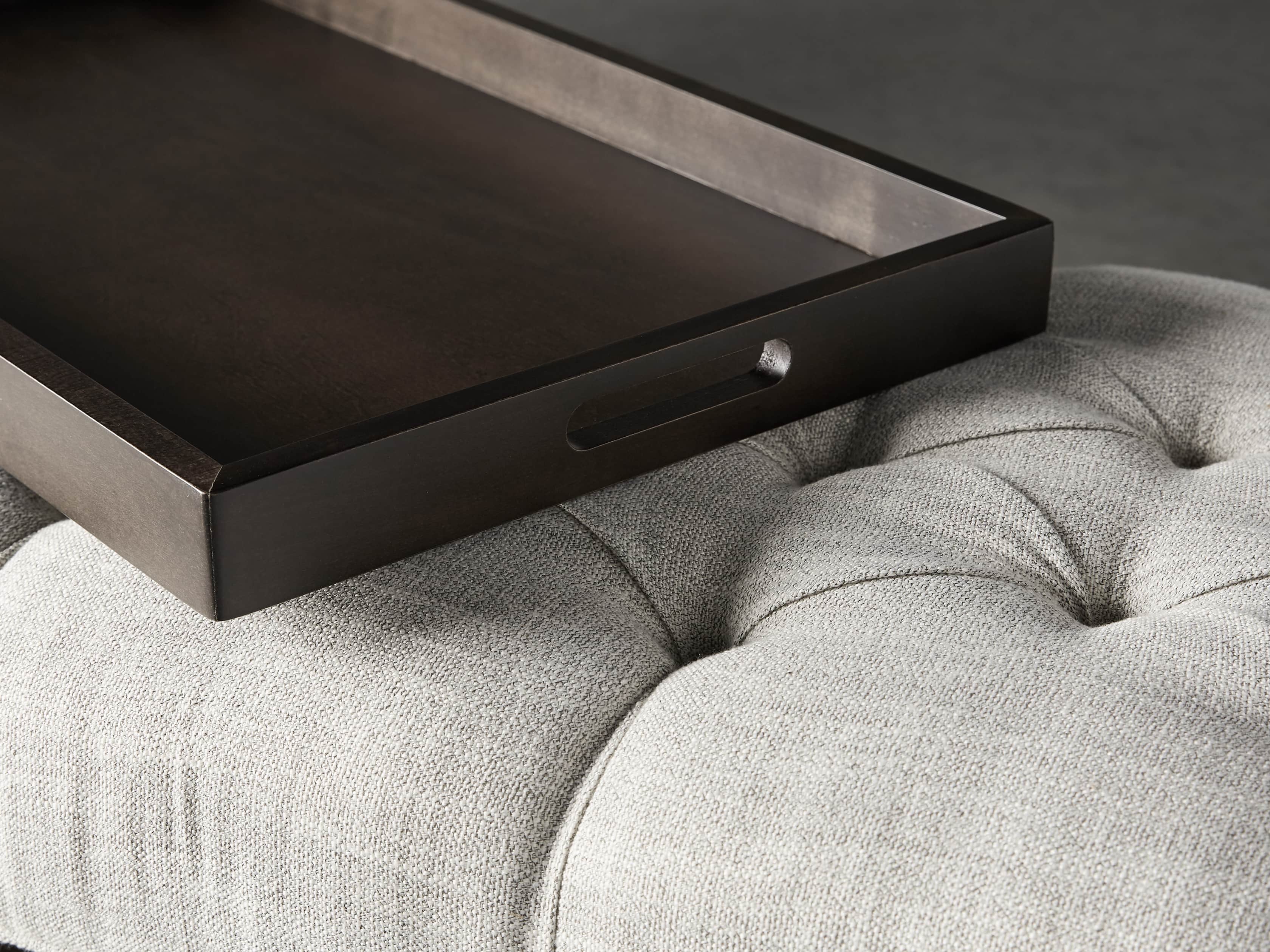 Chambers Tufted Bench in Dasher Ash, slide 5 of 9