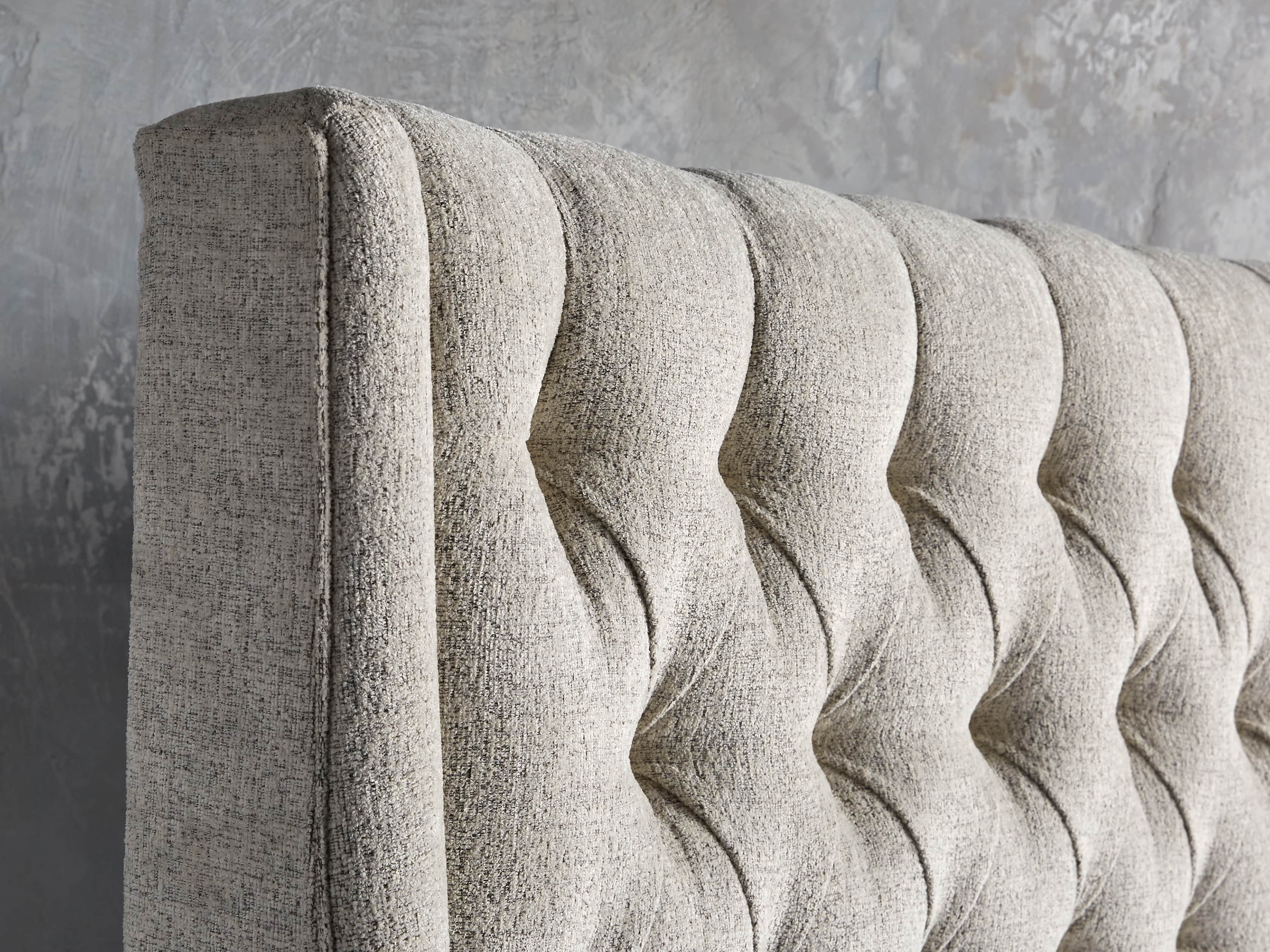 Devereaux Queen 70" Upholstered Tufted Bed in Plush Linen, slide 4 of 7