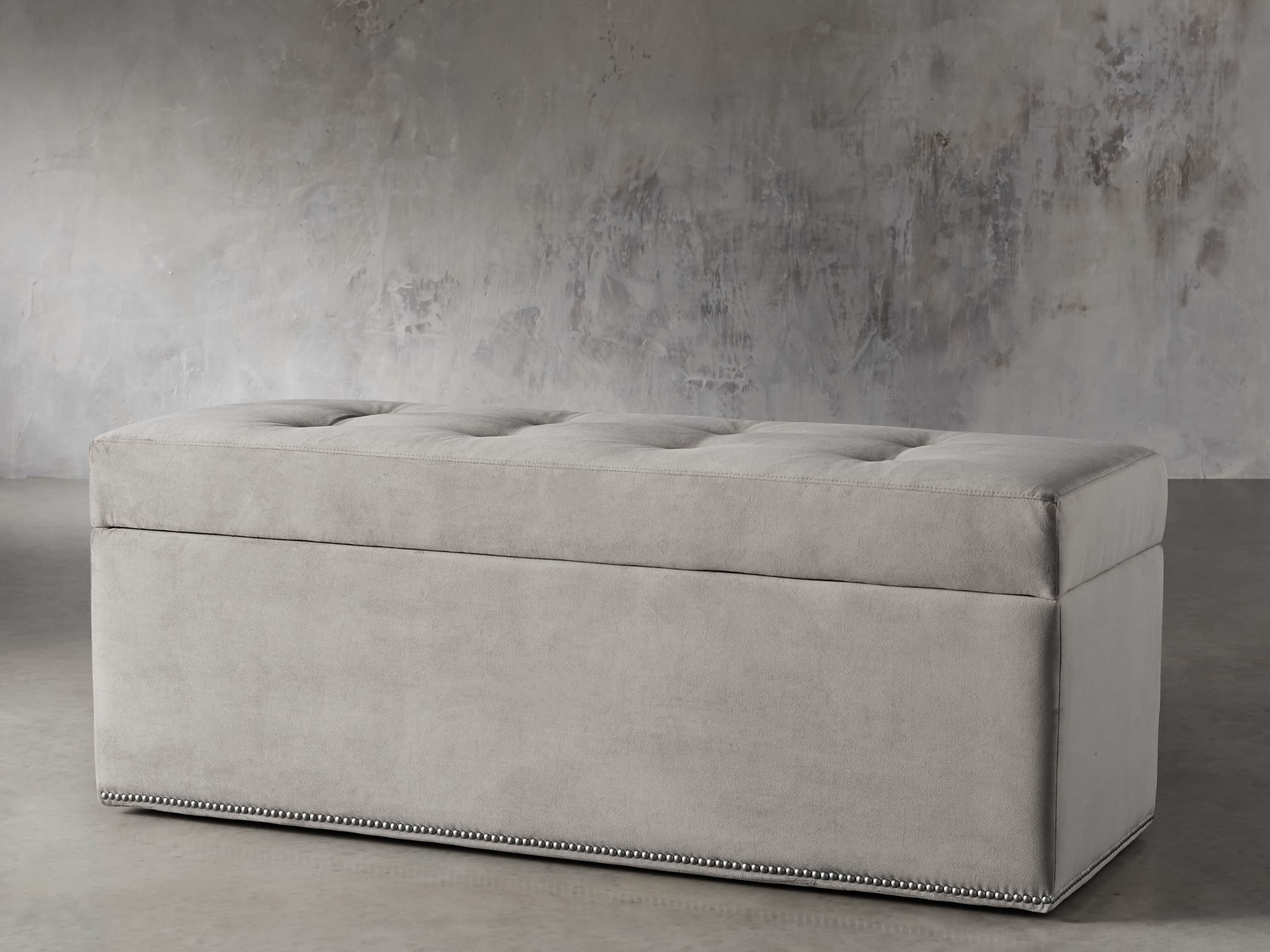 Devereaux Upholstered 55" Tufted Storage Bench, slide 2 of 8