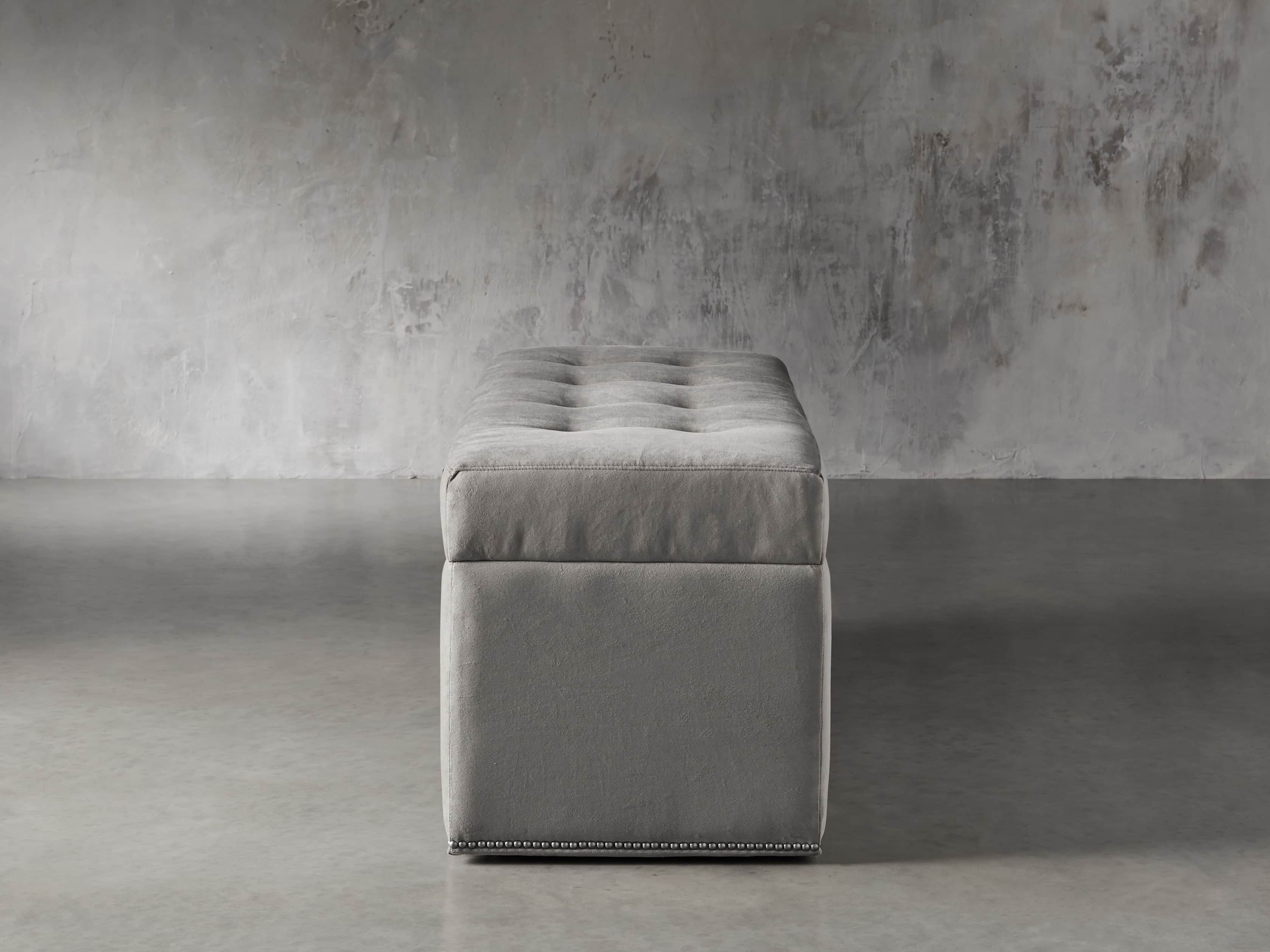 Devereaux Upholstered 55" Tufted Storage Bench, slide 4 of 8