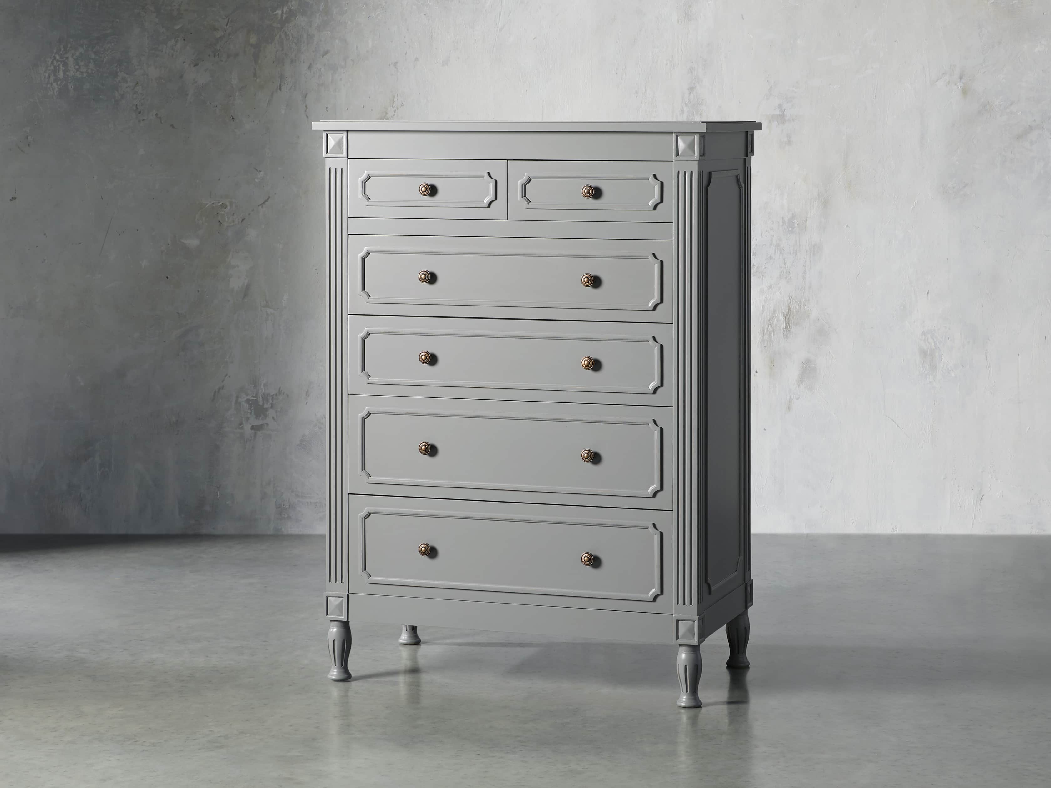 Evelyn Two Over Four Drawer Dresser in Stratus, slide 2 of 8
