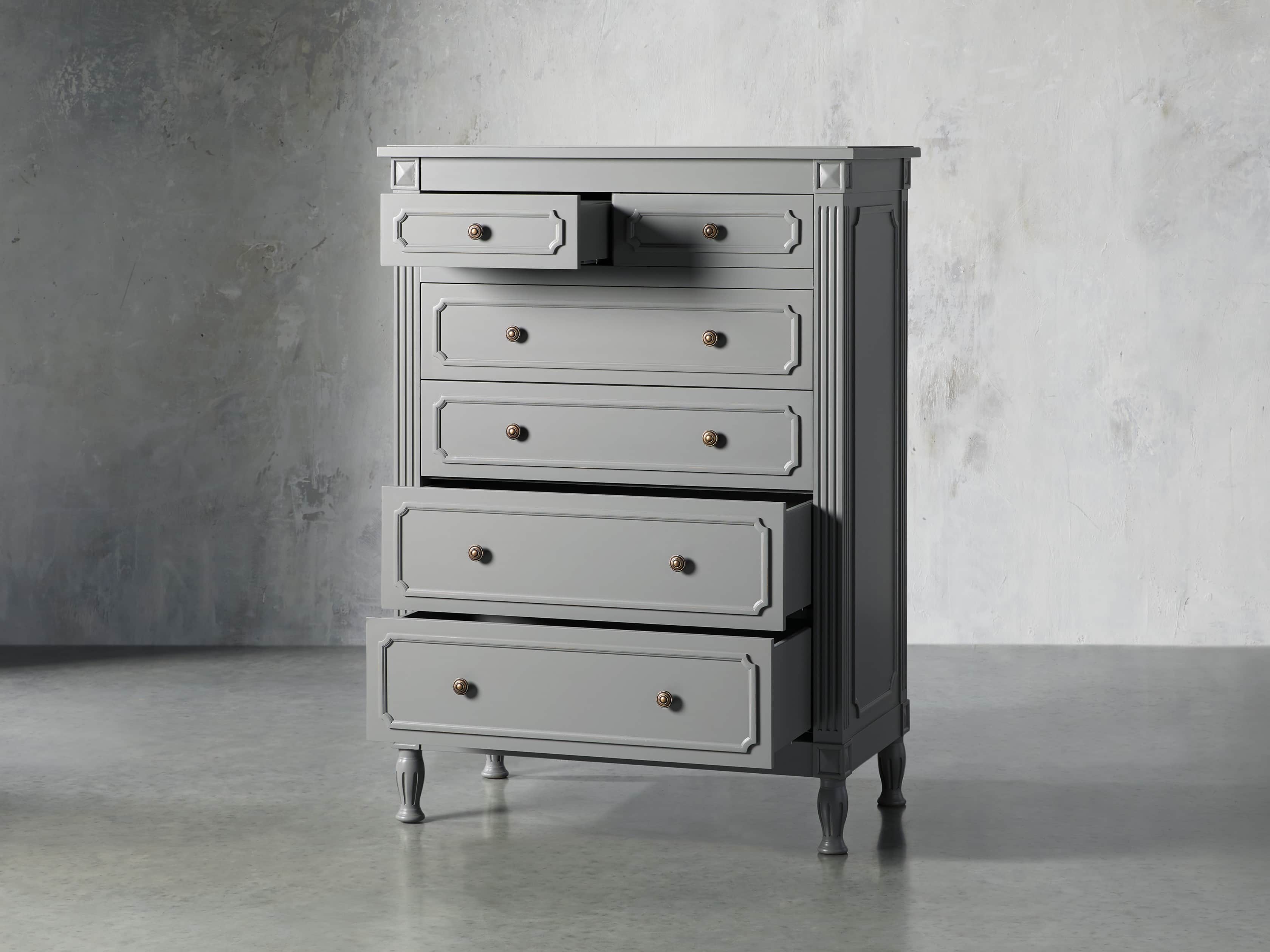 Evelyn Two Over Four Drawer Dresser in Stratus, slide 3 of 8