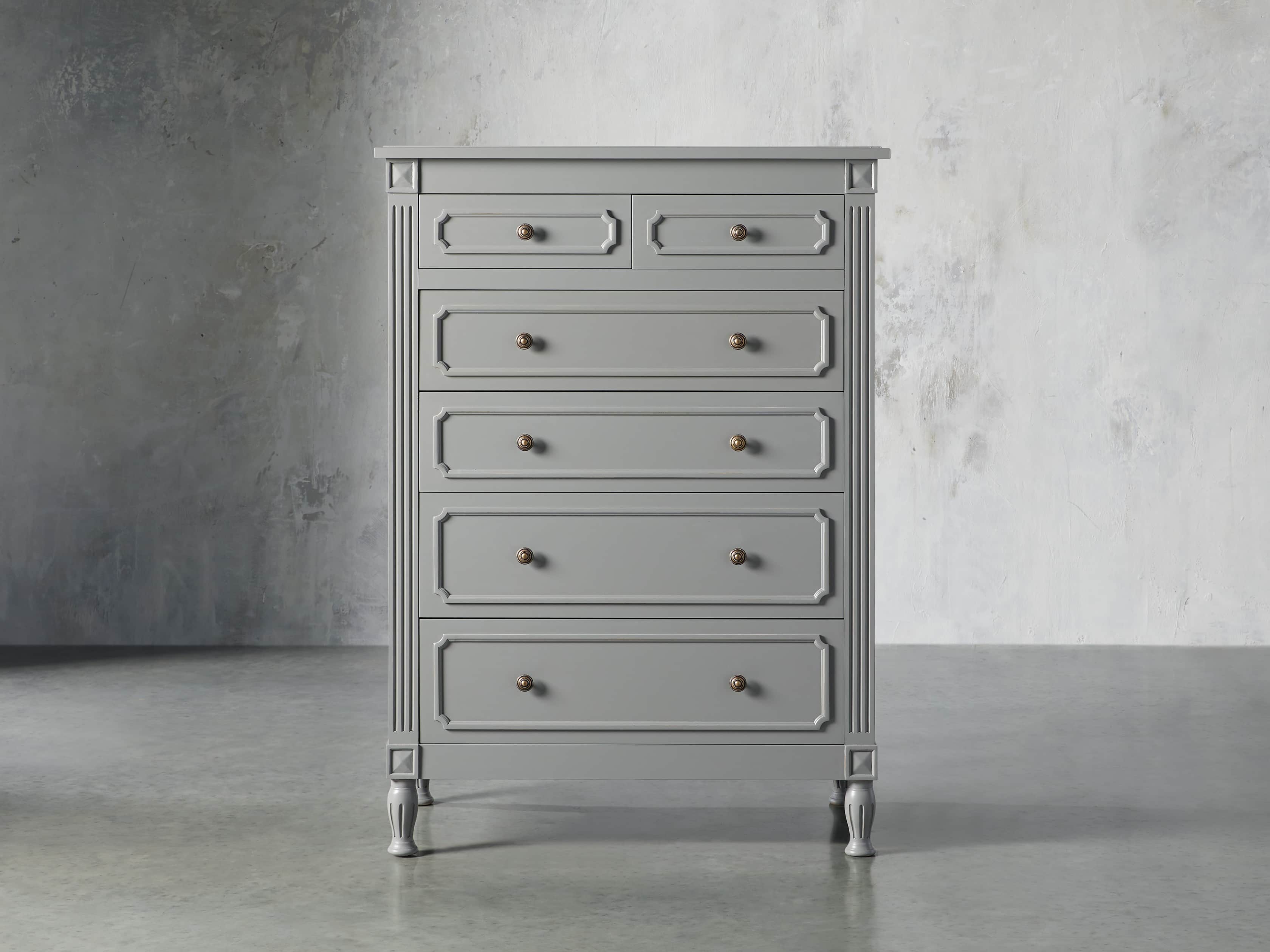 Evelyn Two Over Four Drawer Dresser in Stratus, slide 1 of 8