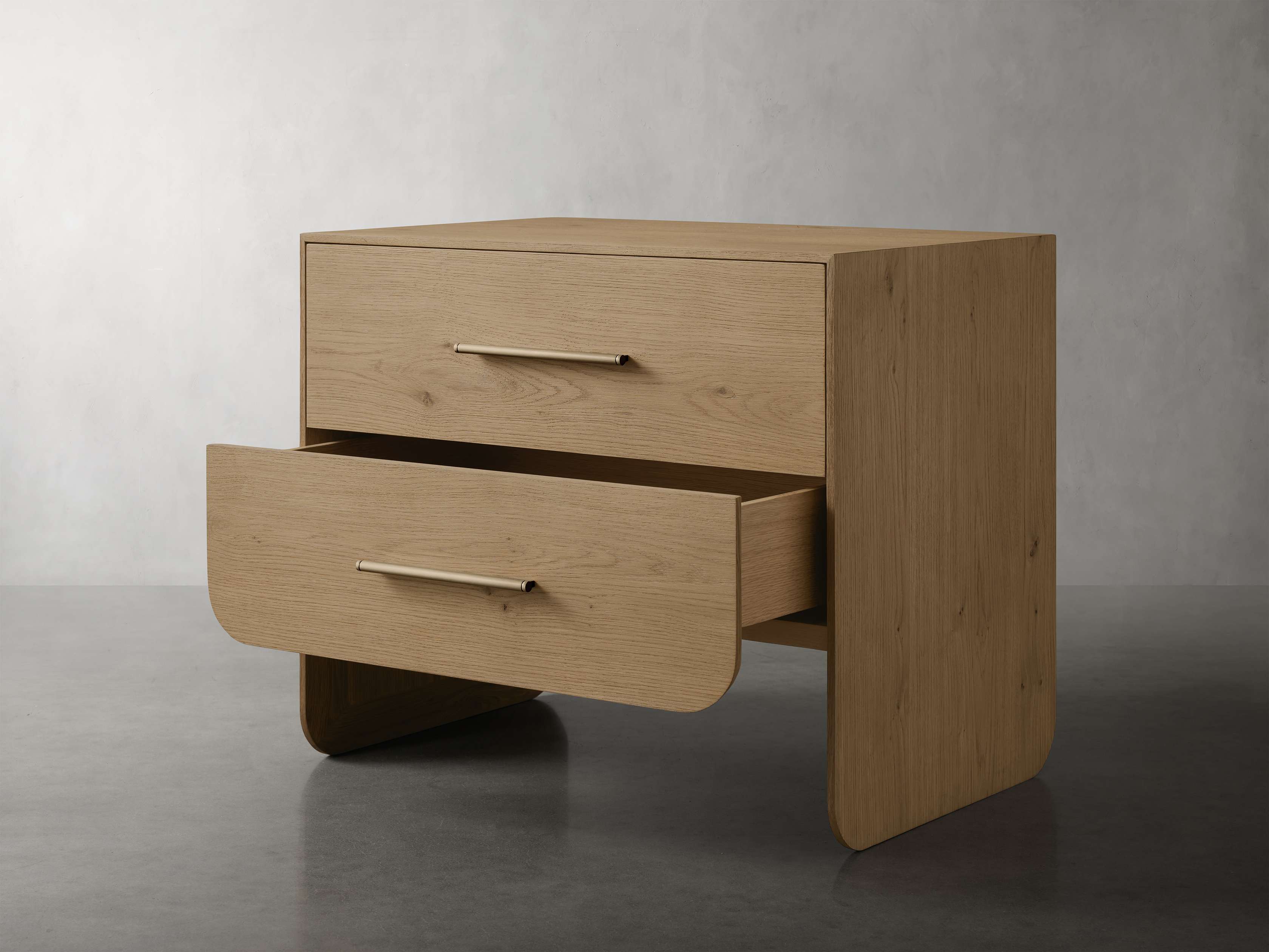 Felton Closed Nightstand in Honey
