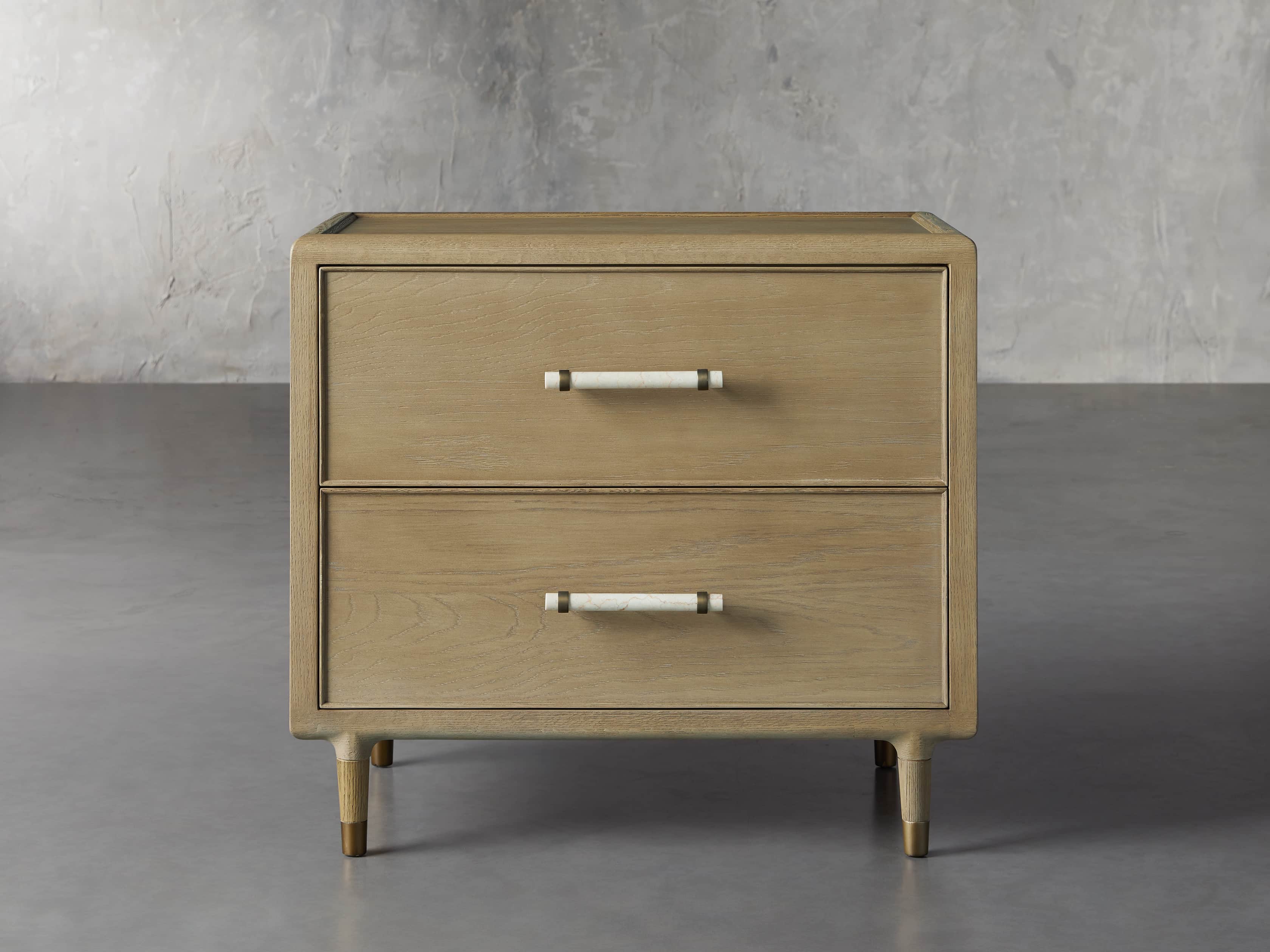 Helen Two Drawer Nightstand, slide 2 of 5
