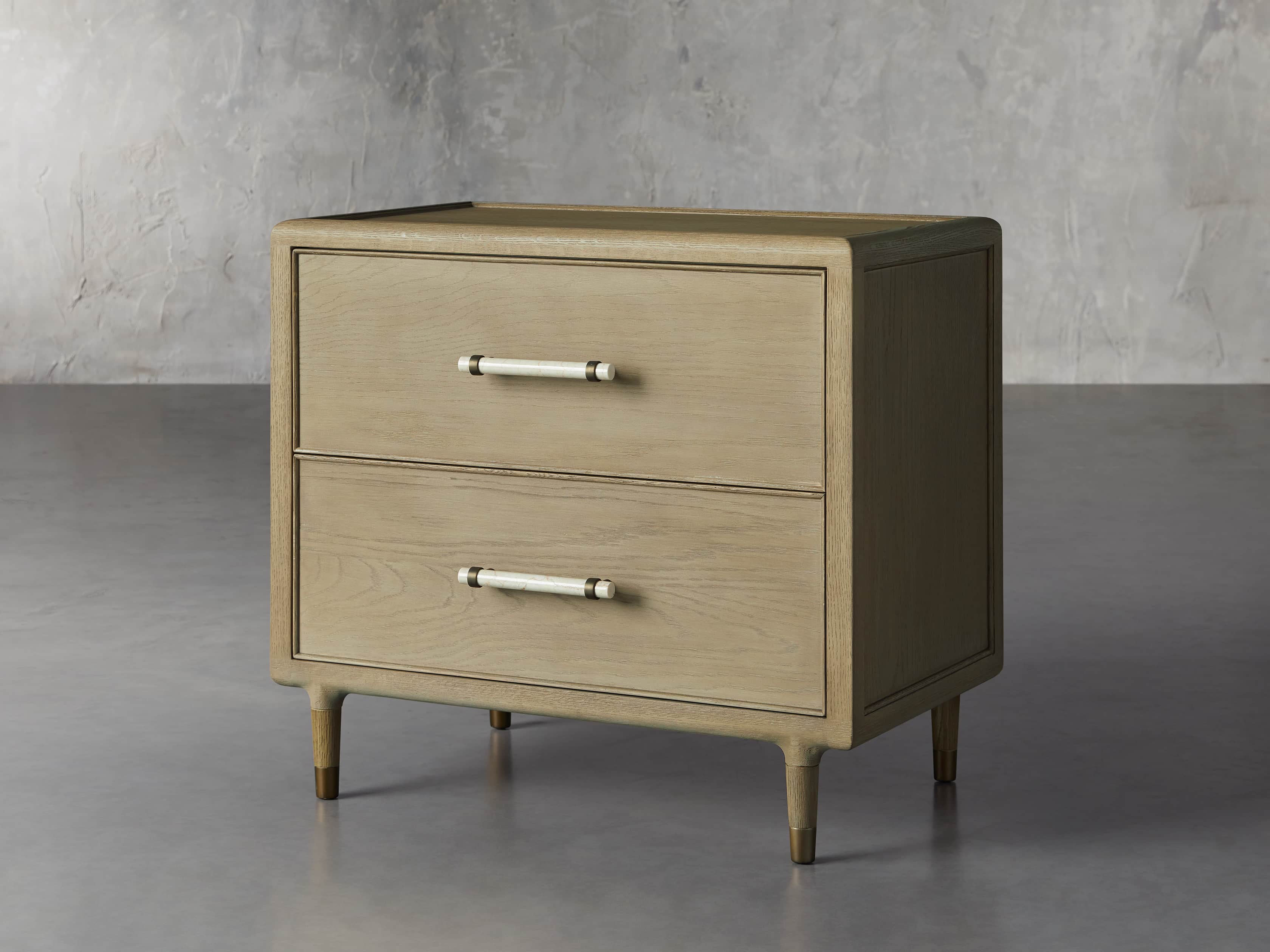 Helen Two Drawer Nightstand, slide 3 of 5