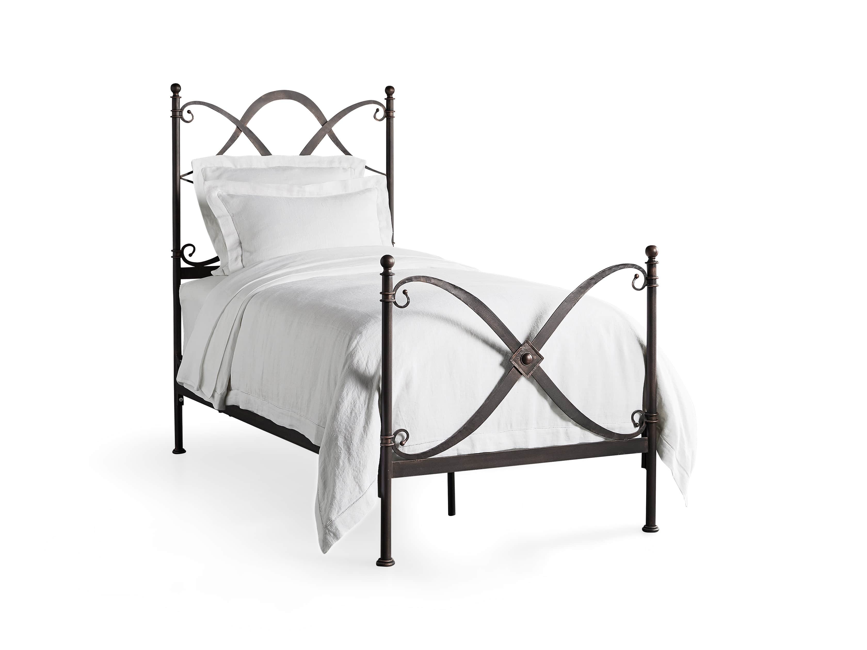 St Lucia 63" Twin Iron Bed In Rust