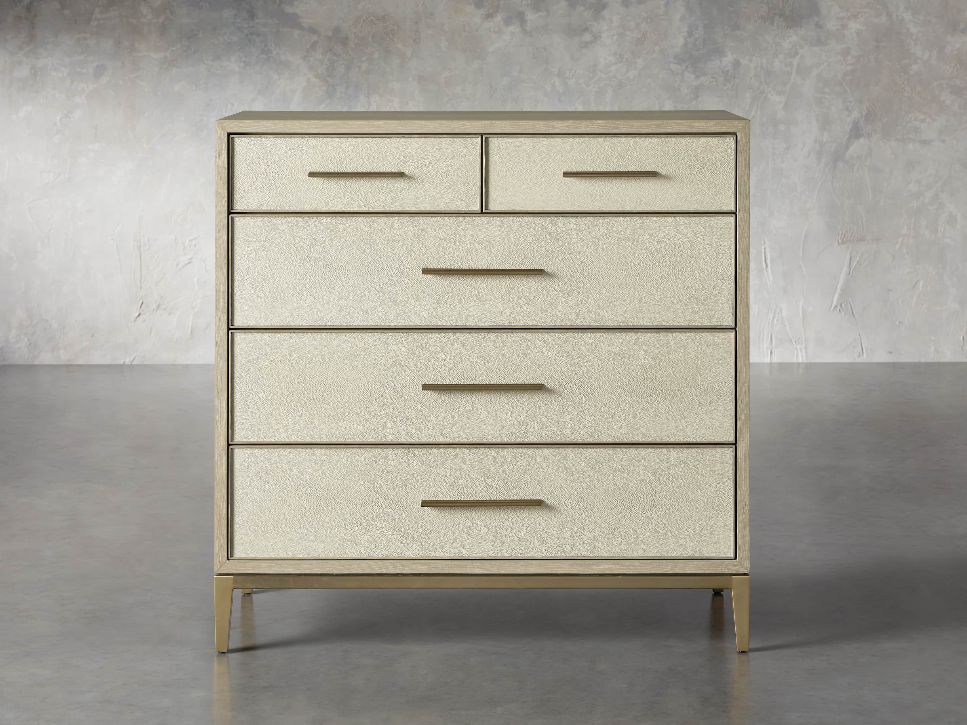 Malone Two Over Three Drawer Dresser in Bone, slide 1 of 8