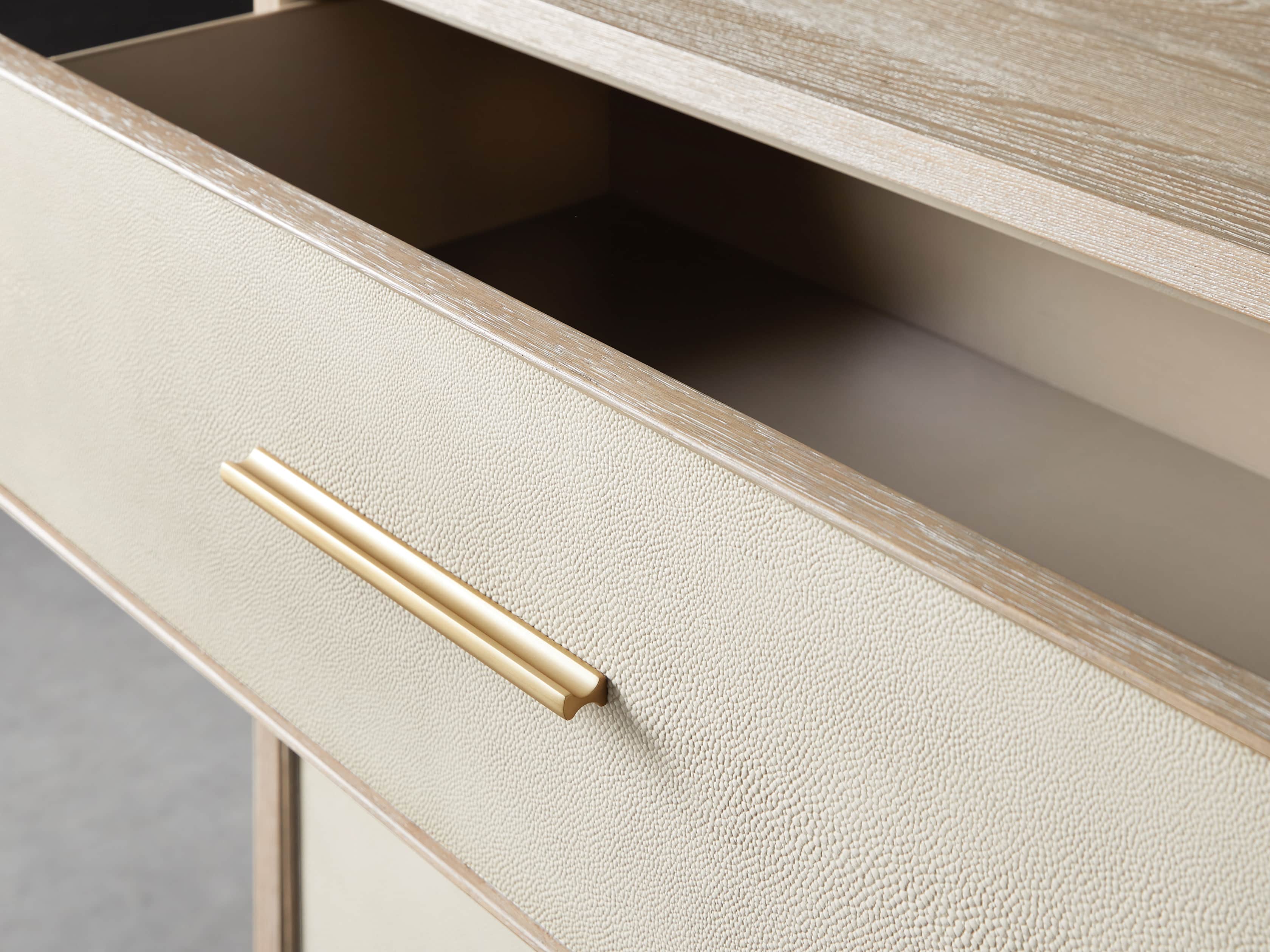 Malone 36" 3 Drawer Chest in Shagreen Bone, slide 5 of 9