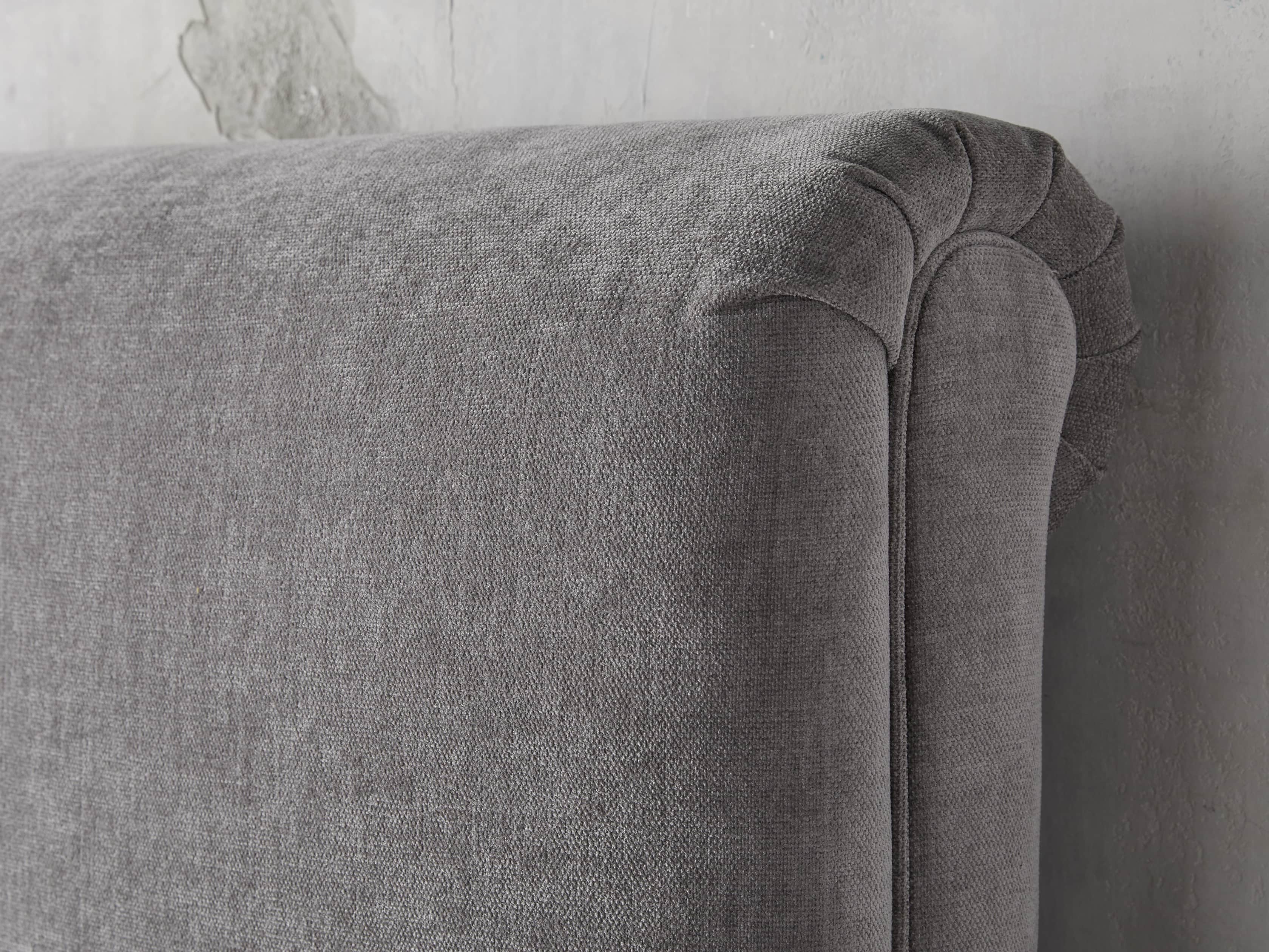 Nolan Queen Upholstered Tufted Headboard in Dayo Cement, slide 2 of 4