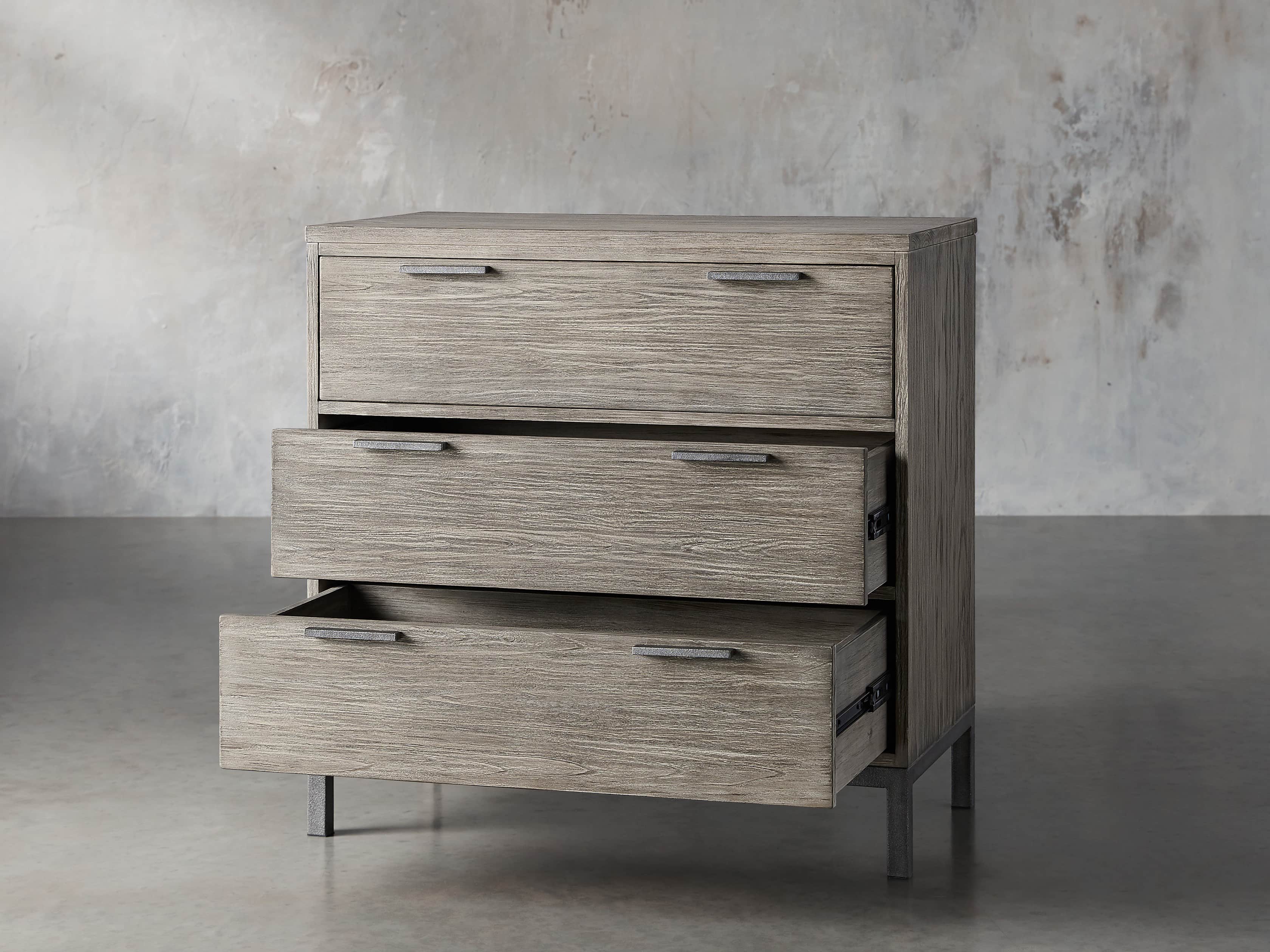 Palmer 3 Drawer Dresser in Stone on Ash