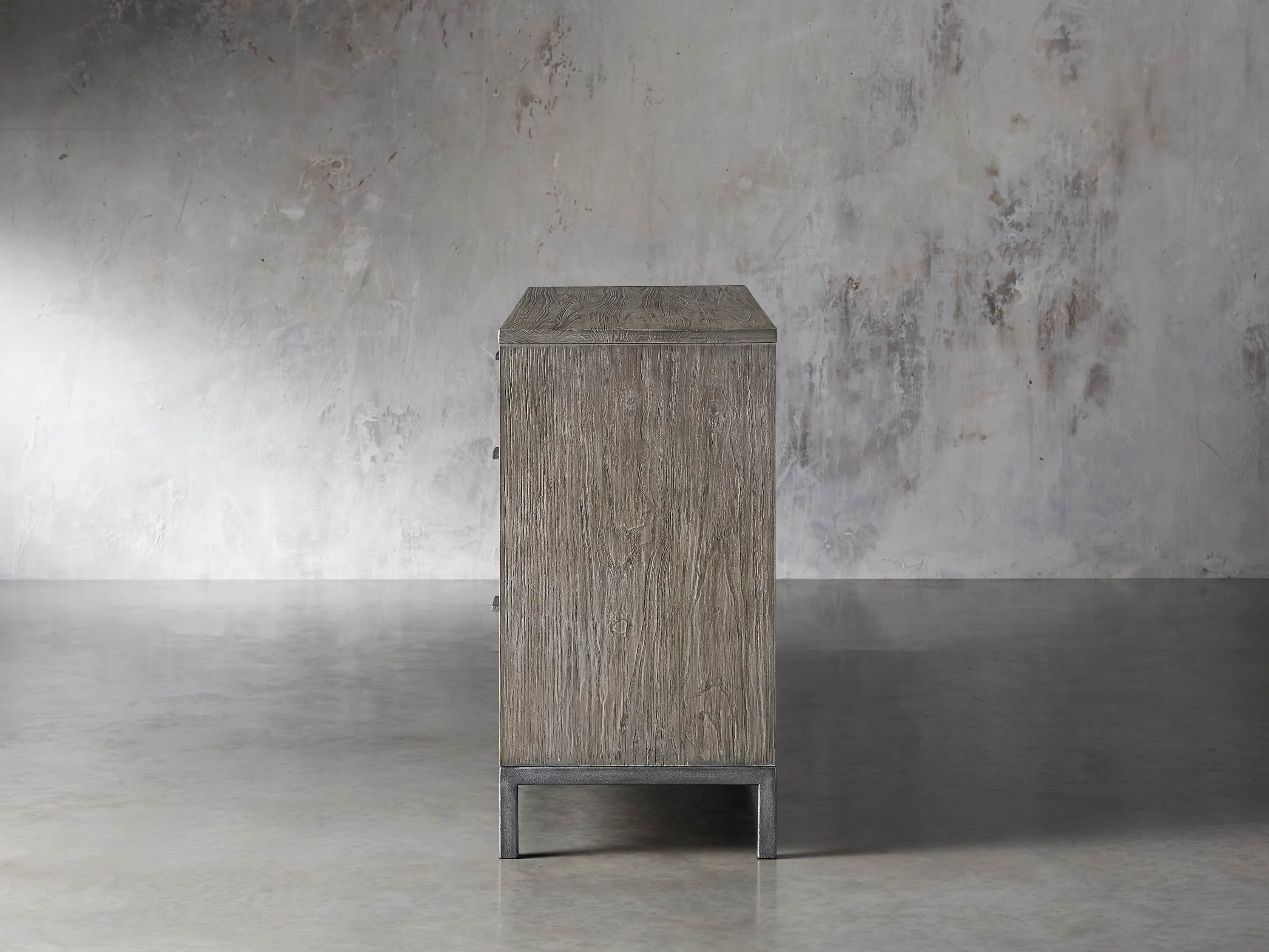 Palmer 63" 7 Drawer Dresser in Stone on Ash