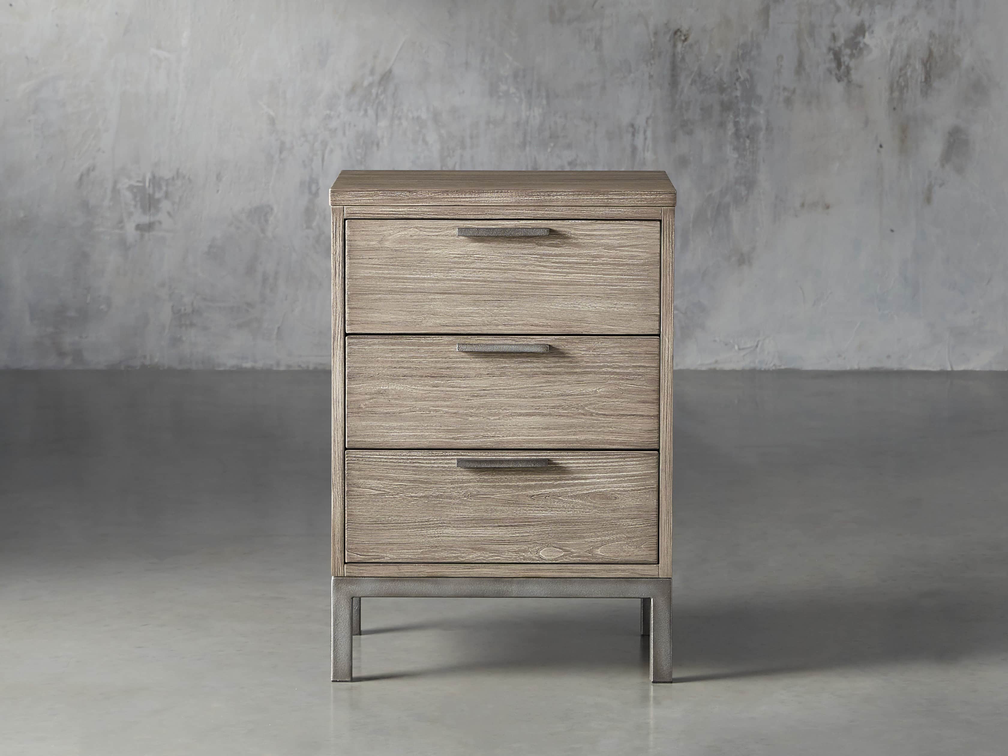 Palmer 19" Nightstand in Stone on Ash