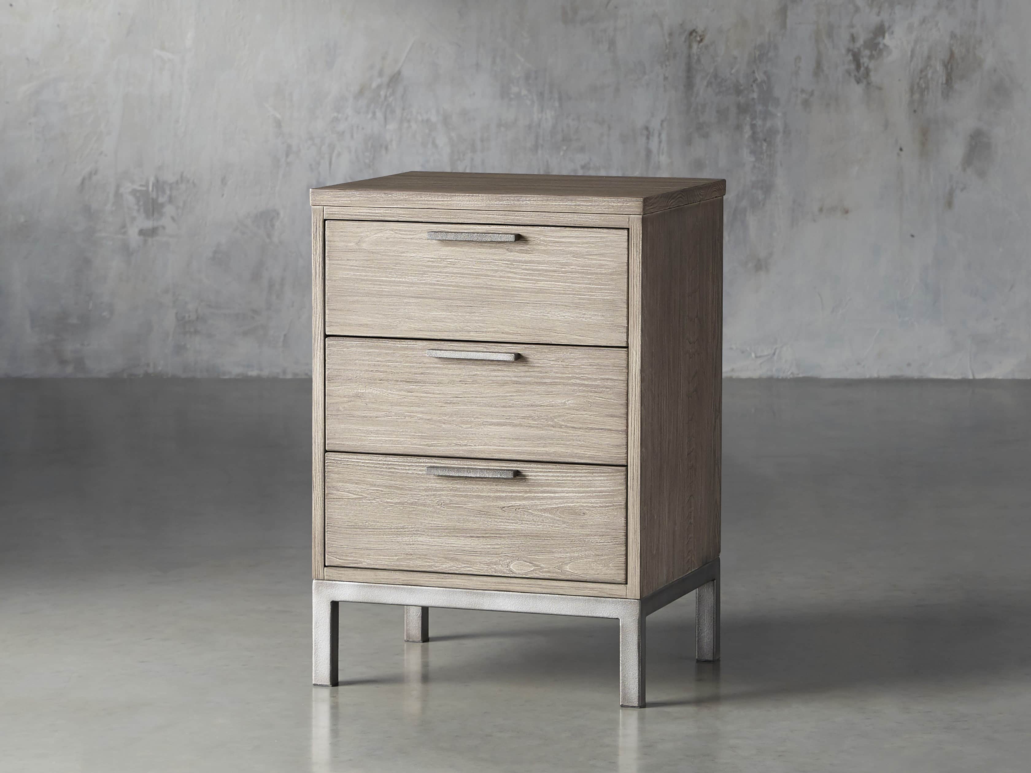 Palmer 19" Nightstand in Stone on Ash