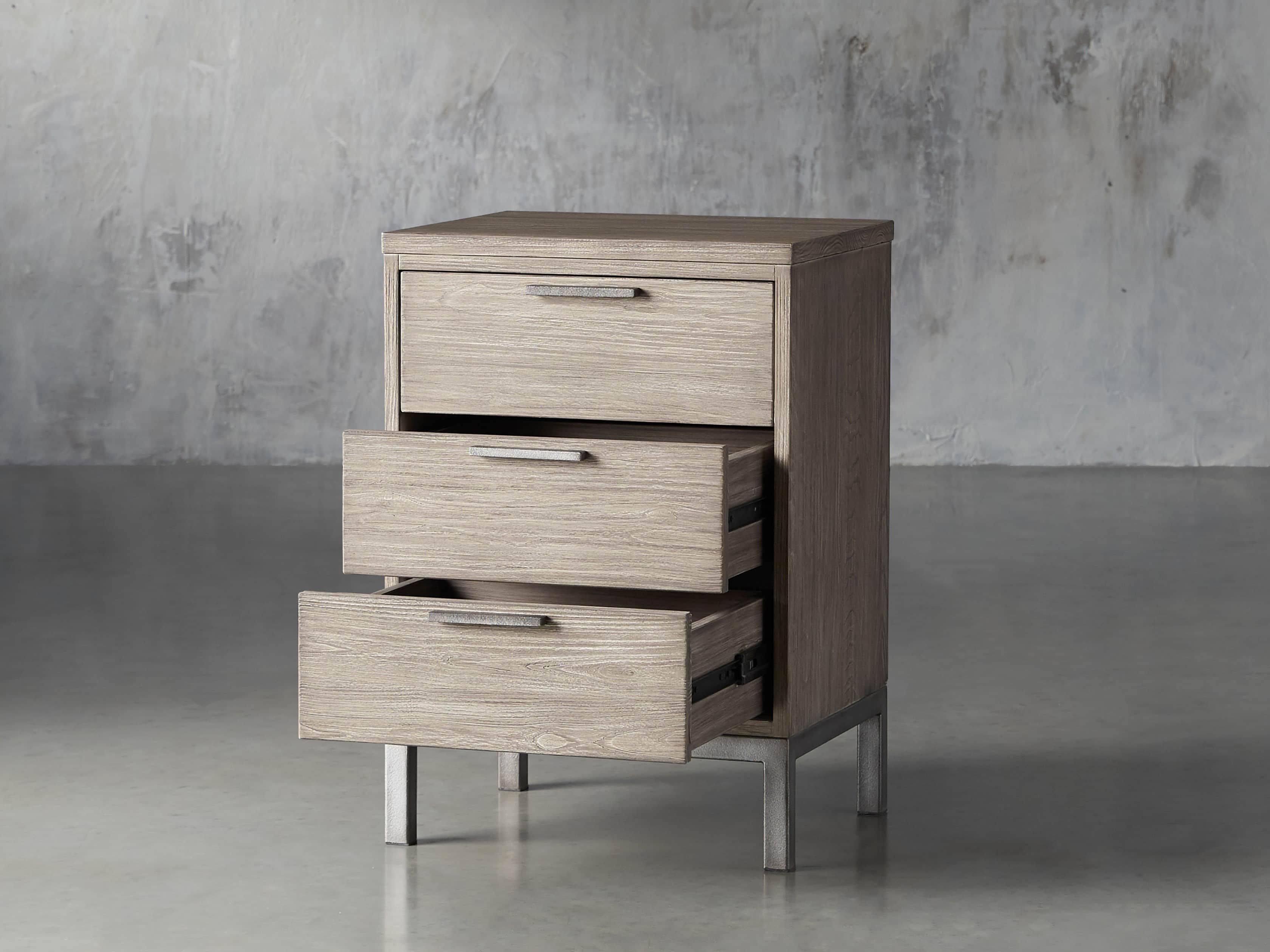 Palmer 19" Nightstand in Stone on Ash