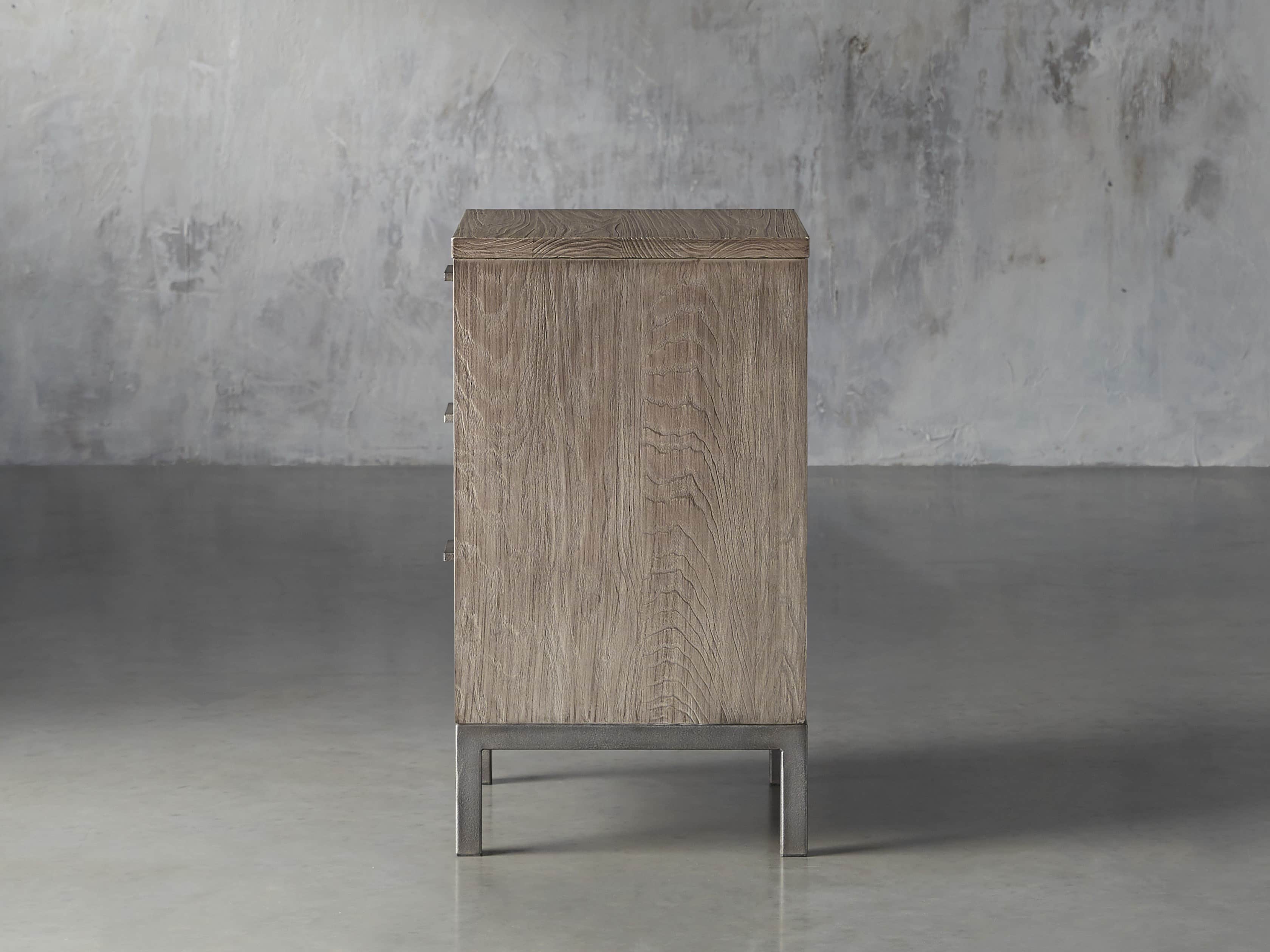 Palmer 19" Nightstand in Stone on Ash