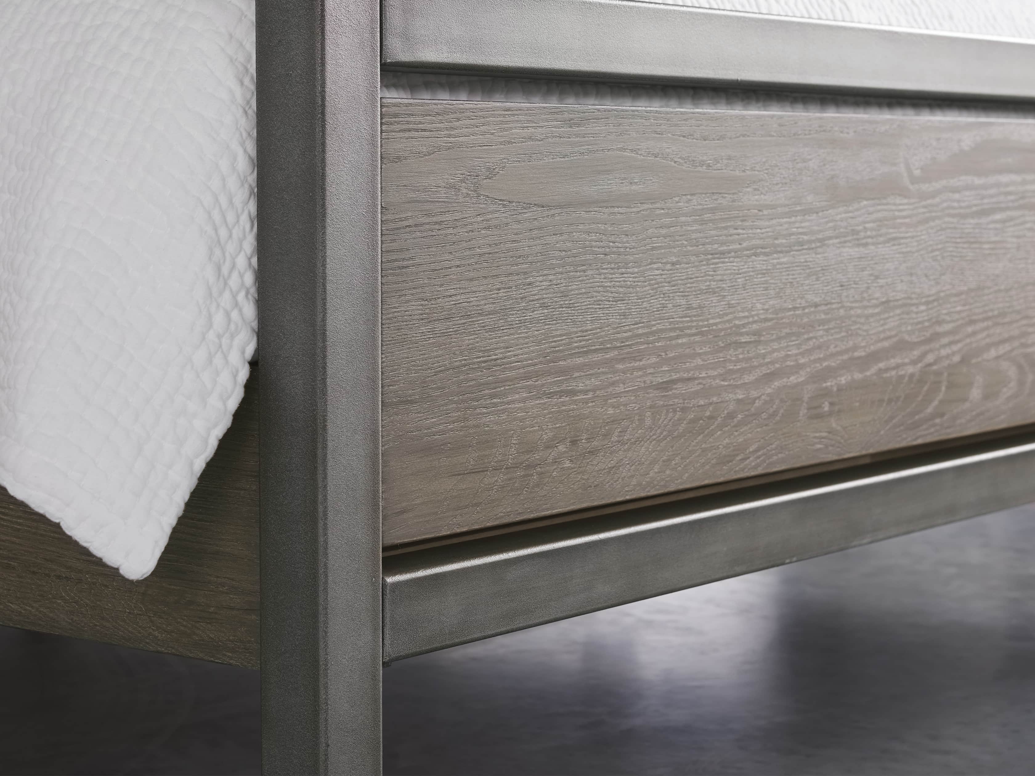 Palmer 87" Canopy Queen Bed in Stone on Ash, slide 6 of 7