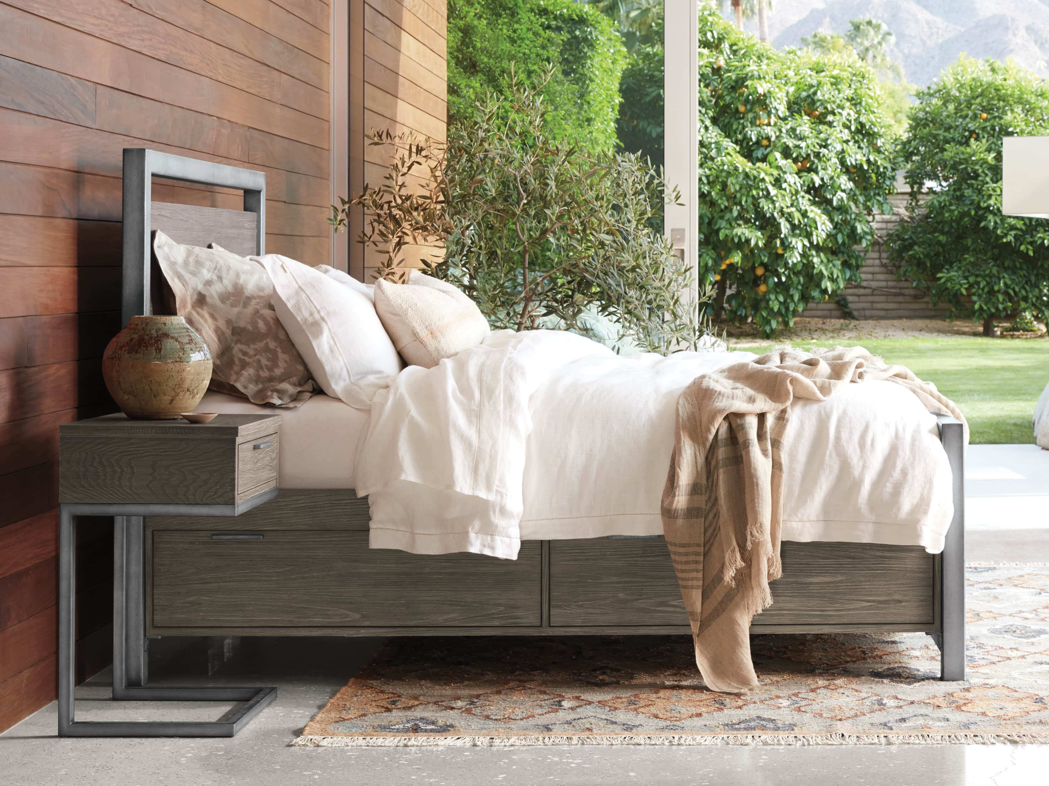 Palmer Queen Storage Bed in Stone on Ash, slide 9 of 10