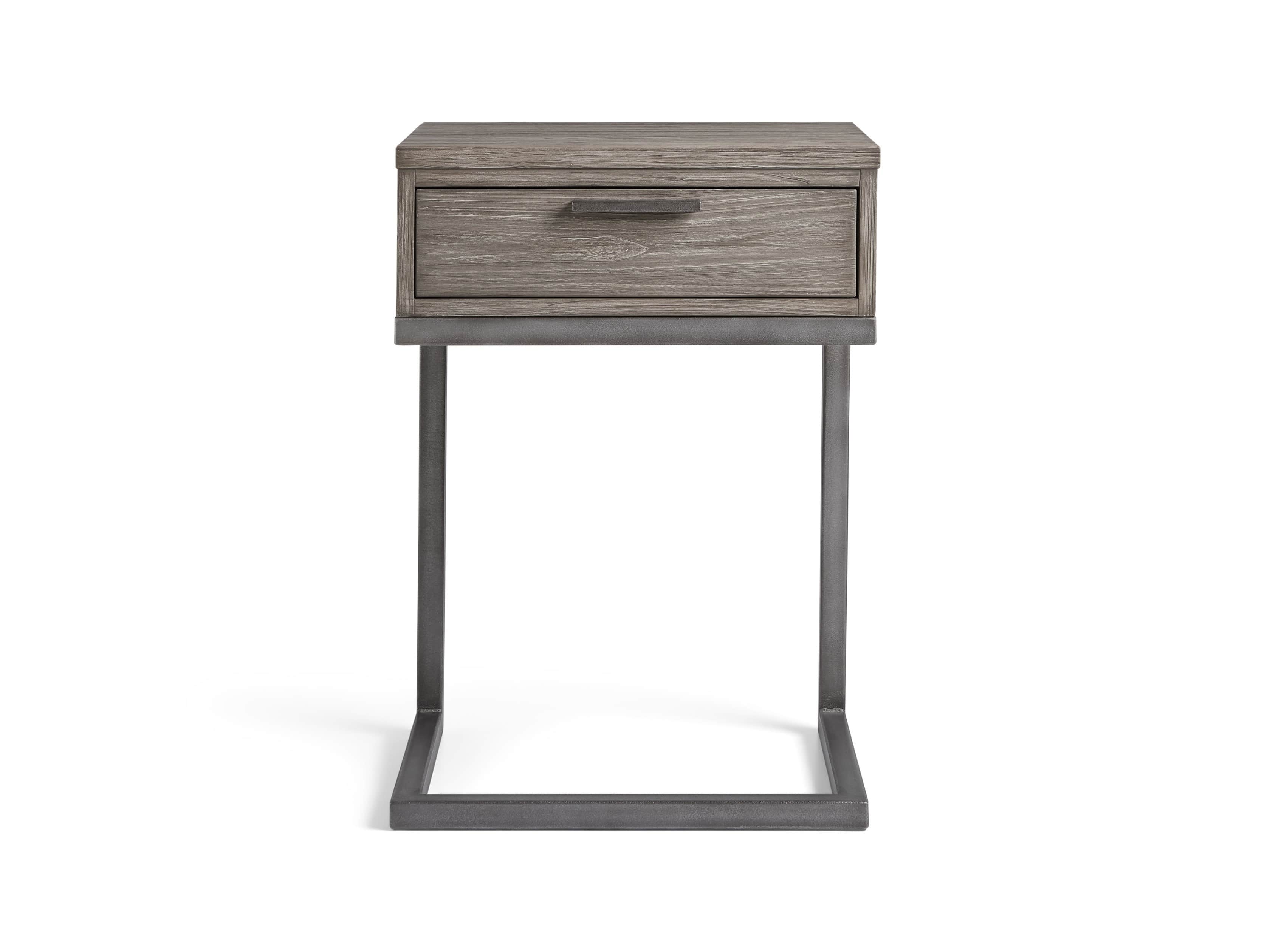 Palmer Storage Nightstand in Stone on Ash