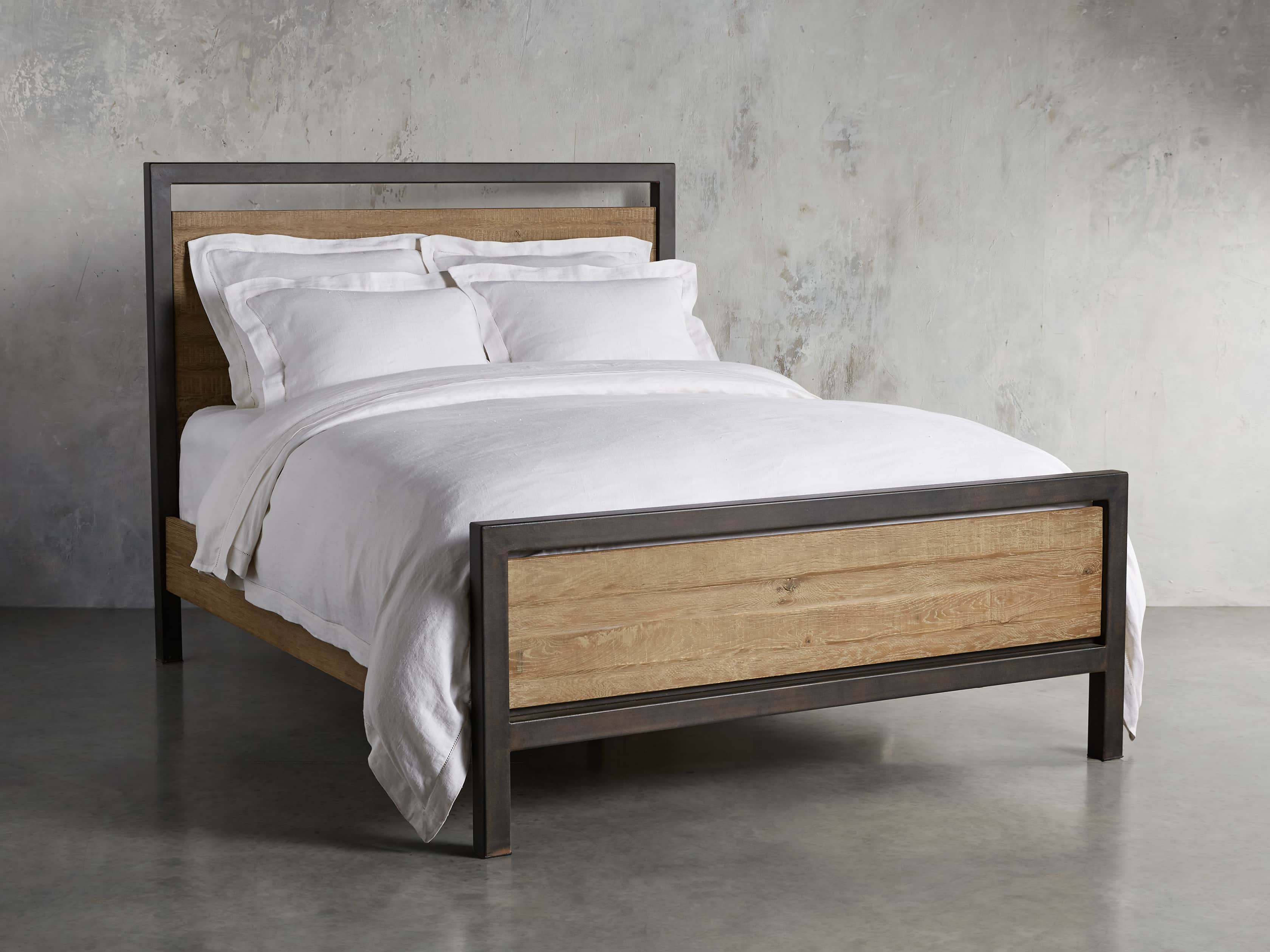 Palmer Queen Bed in Natural Oak, slide 1 of 6