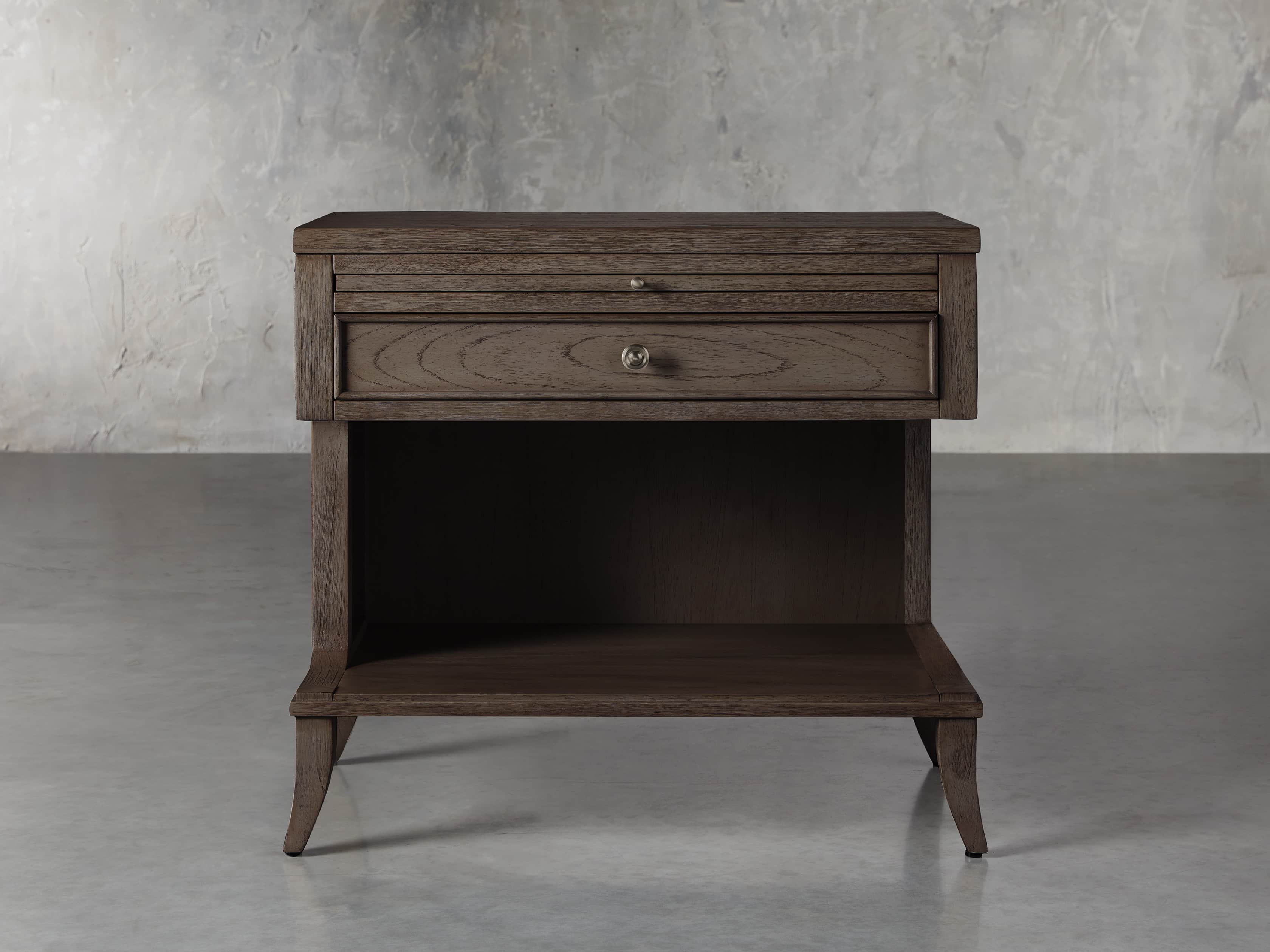 Pearson Large Left Storage Nightstand in Bastian Brown, slide 2 of 4
