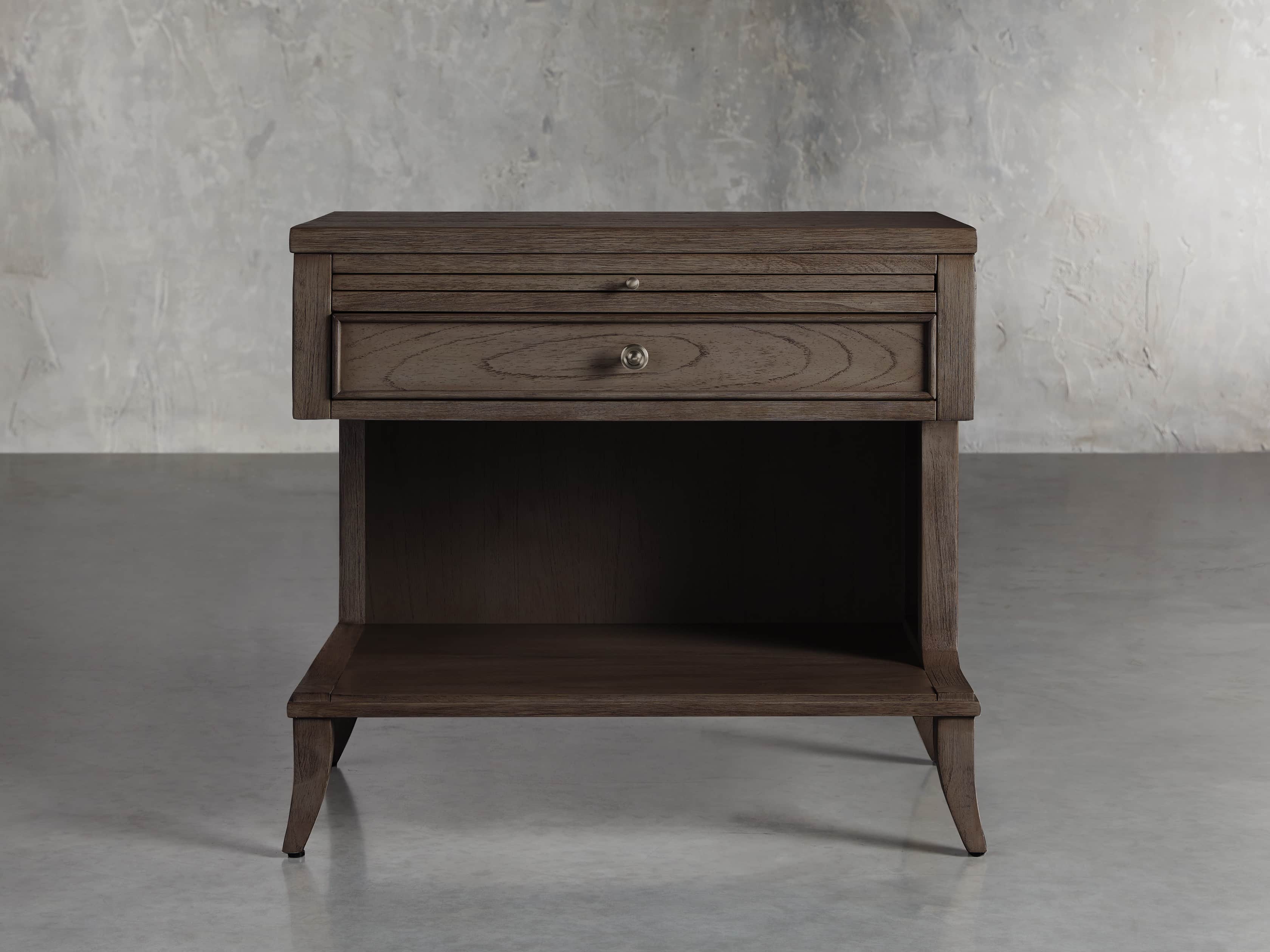 Pearson Large Right Storage Nightstand in Bastian Brown, slide 2 of 4