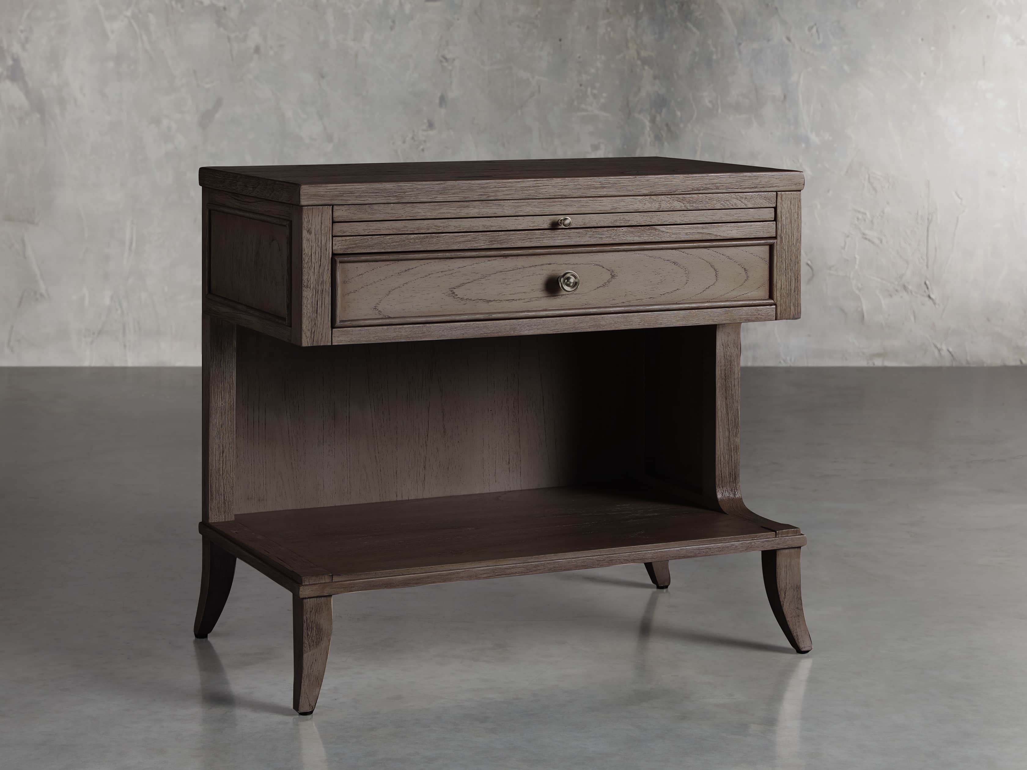 Pearson Large Right Storage Nightstand in Bastian Brown, slide 1 of 4