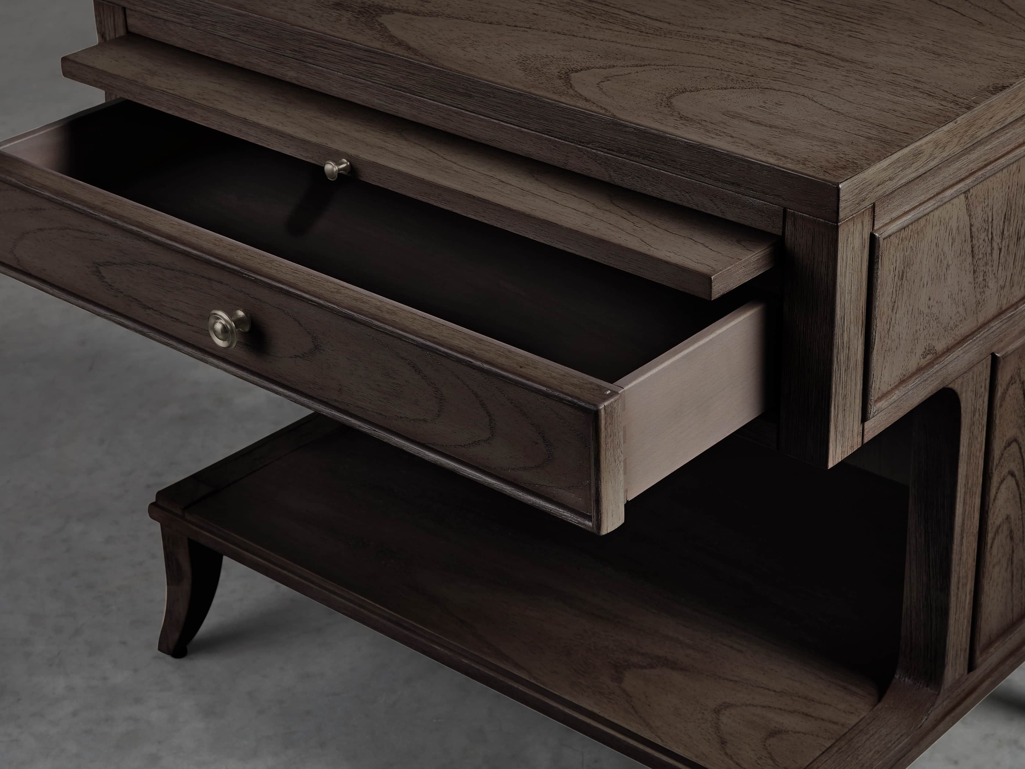 Pearson Large Right Storage Nightstand in Bastian Brown, slide 3 of 4