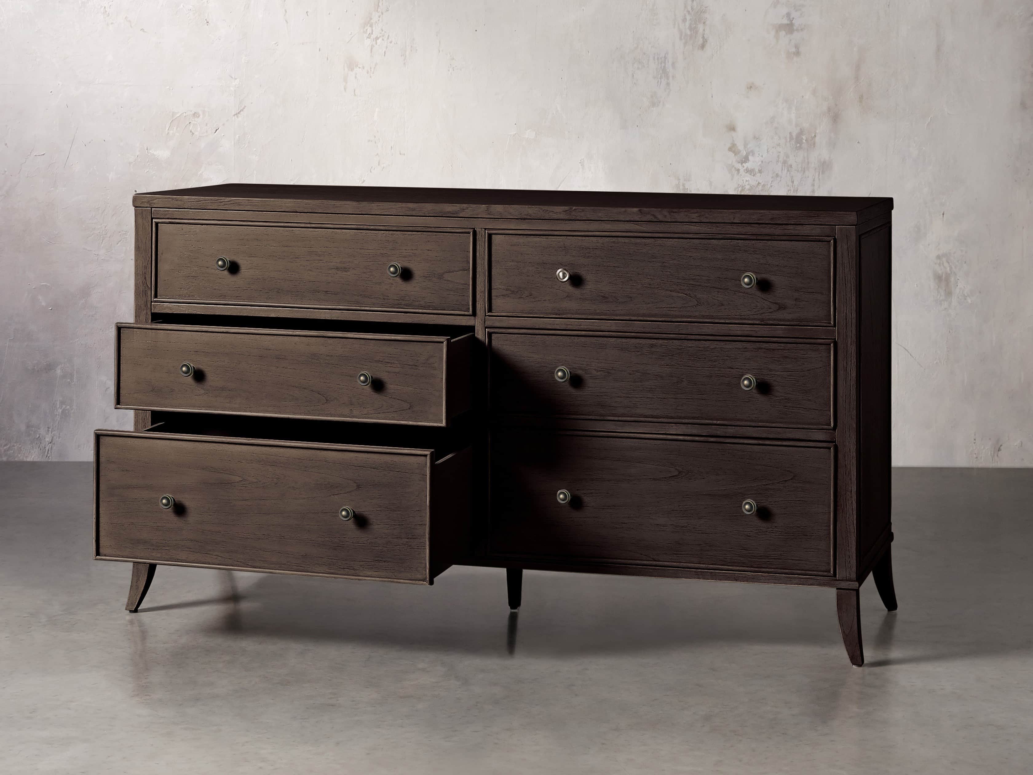 Pearson Six Drawer Wide Dresser in Bastian Brown