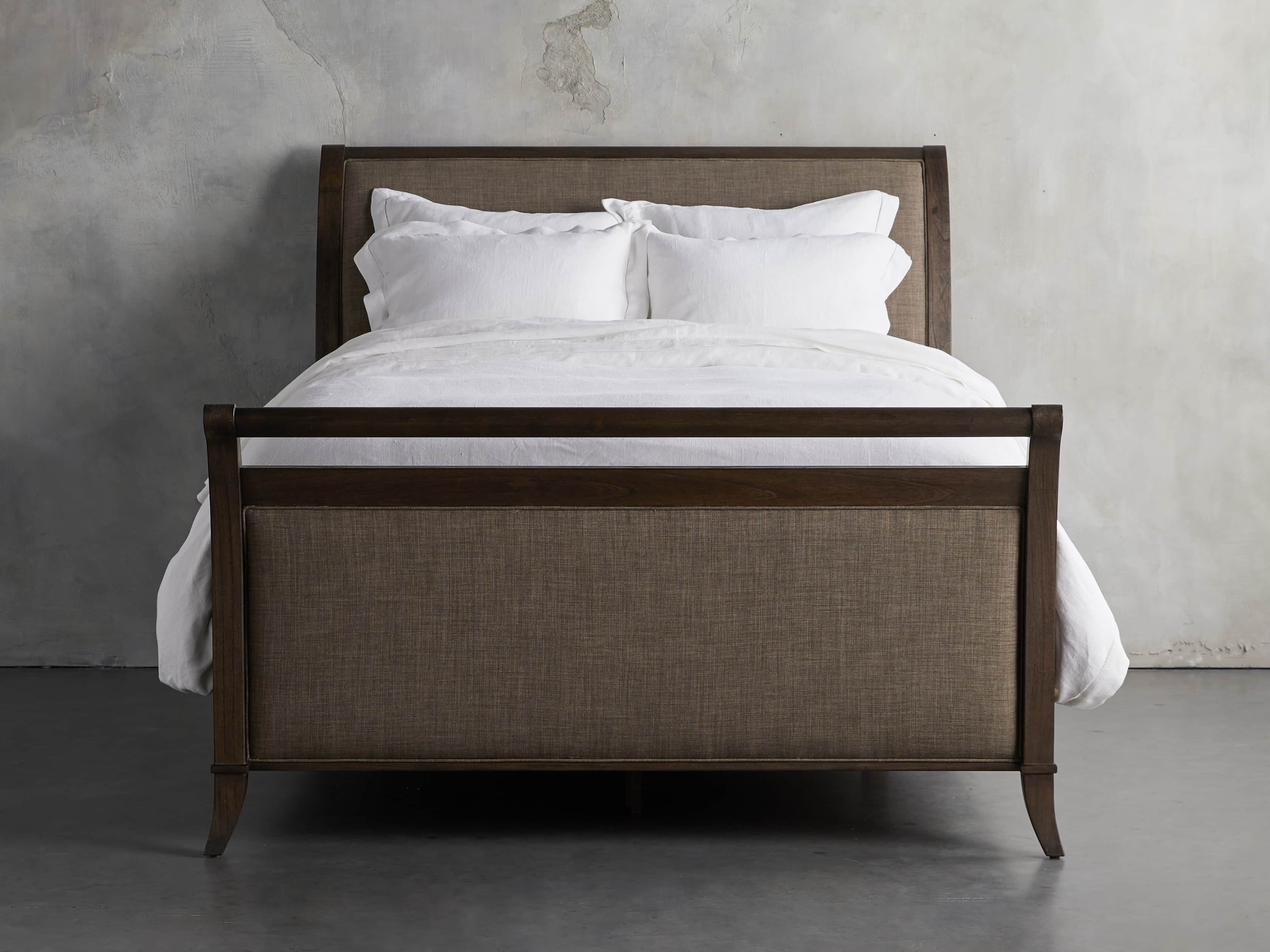 Pearson Storage Sleigh Bed in Bastian Brown Arhaus
