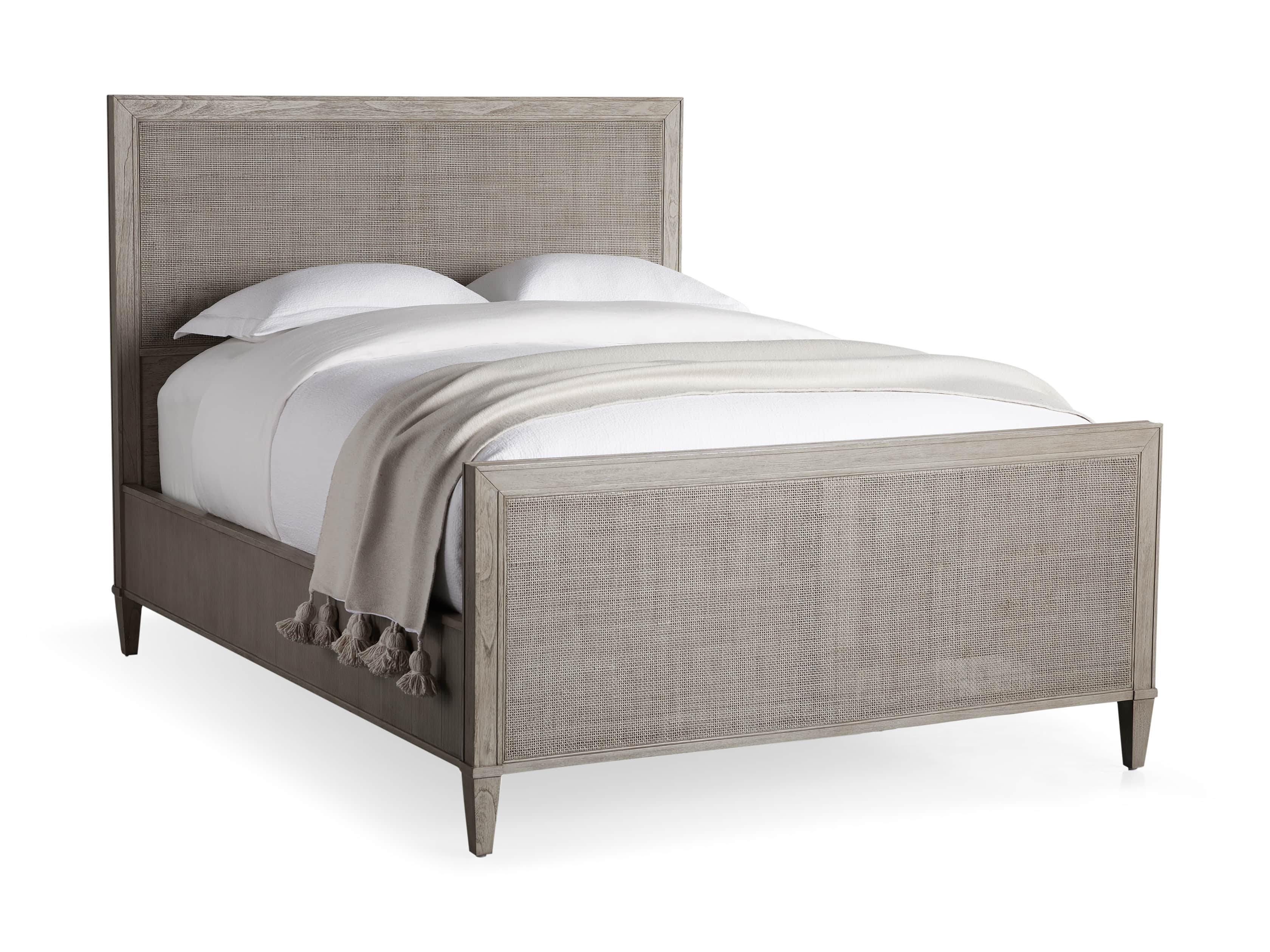Pearson 57" Cane Queen Bed in London Fog, slide 7 of 7