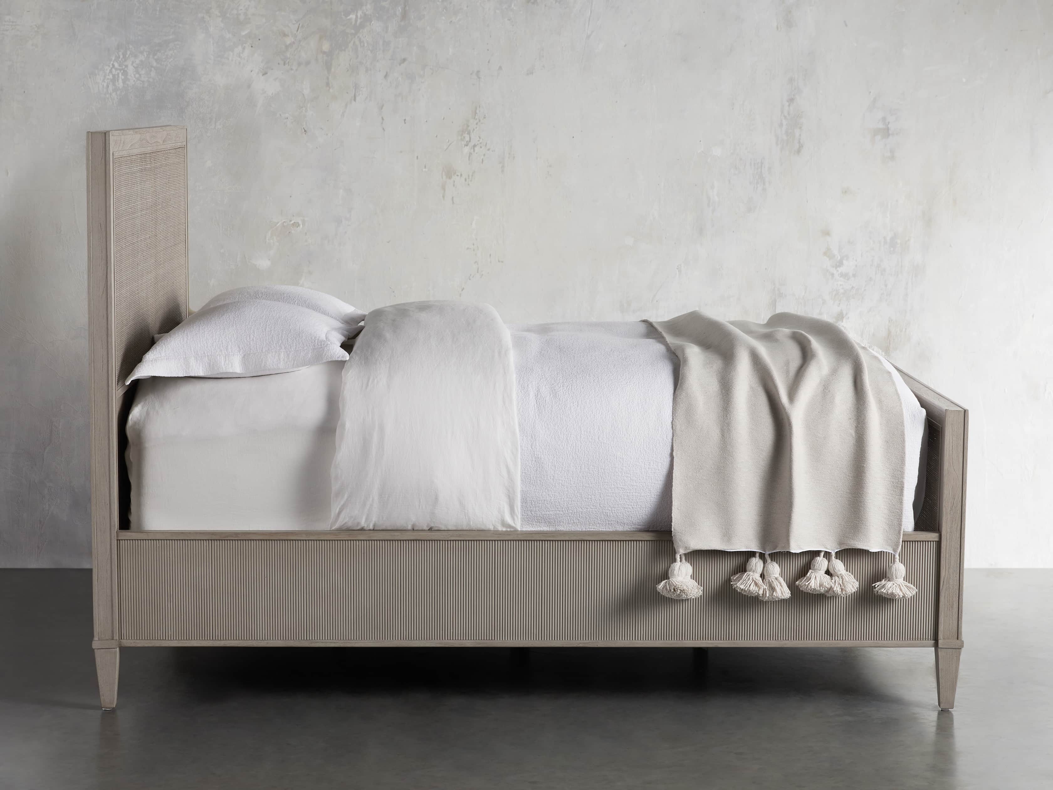 Pearson 57" Cane Queen Bed in London Fog, slide 4 of 7