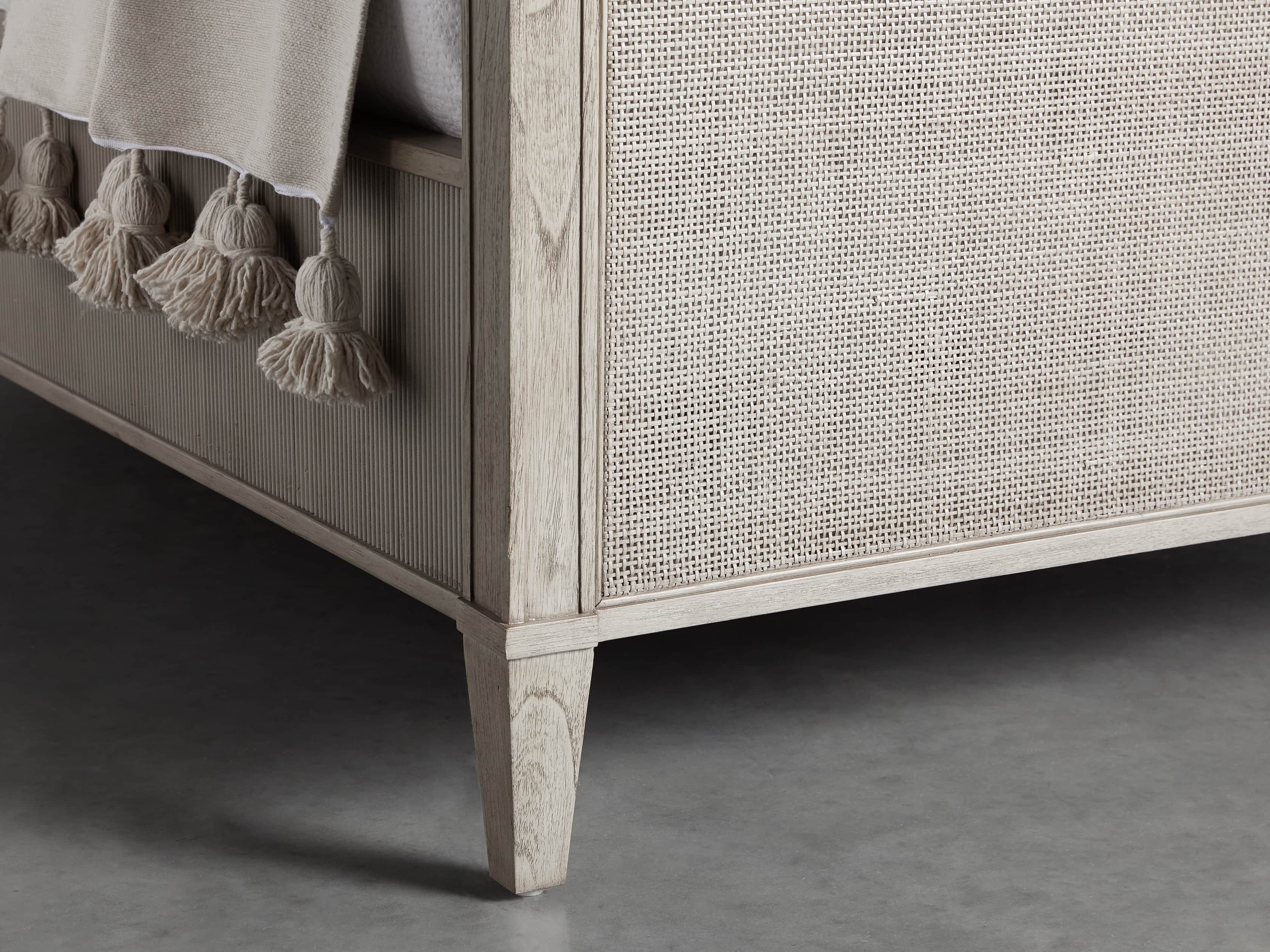 Pearson 57" Cane Queen Bed in London Fog, slide 6 of 7