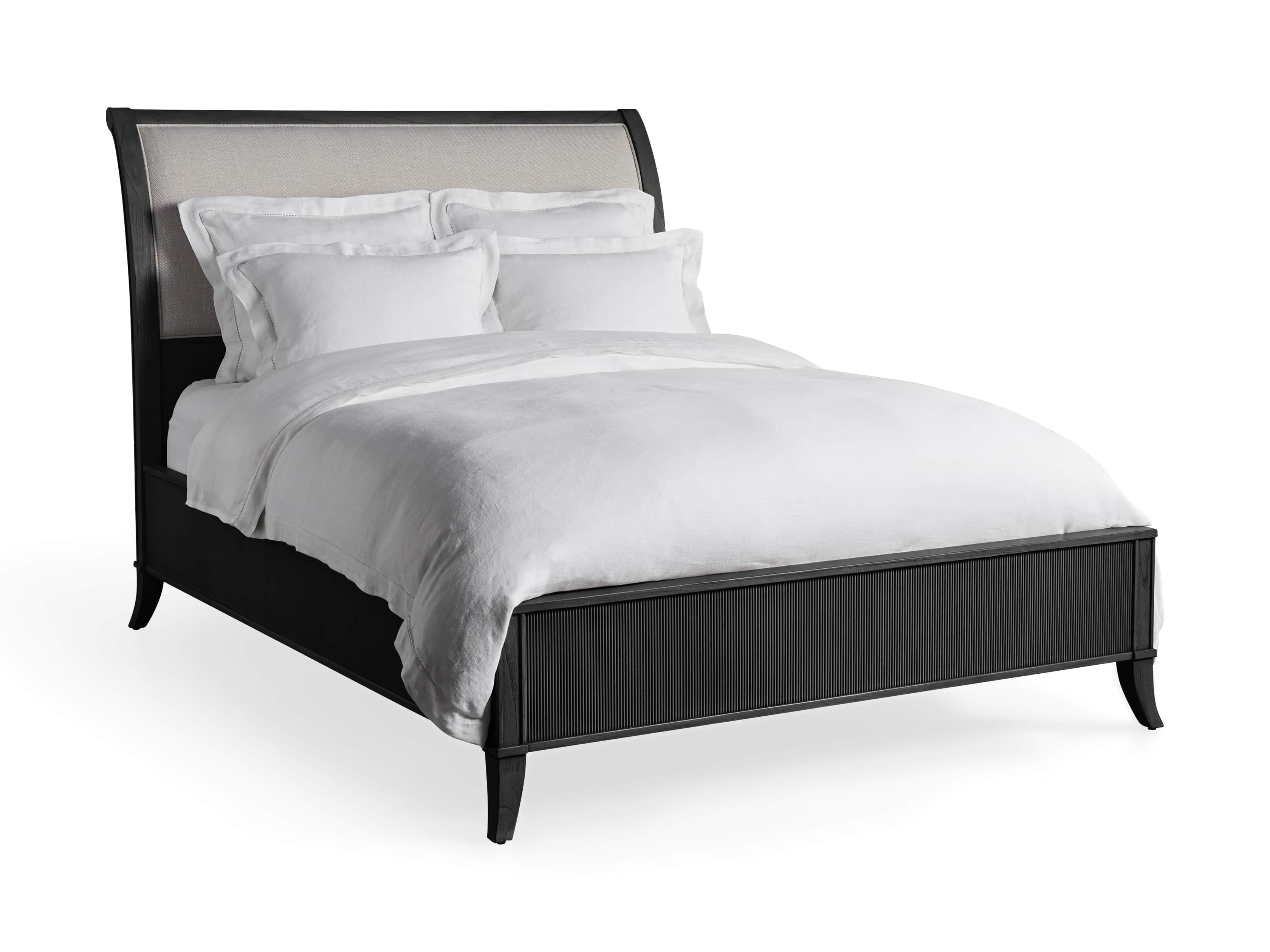 Pearson Upholstered 64" Queen Bed with Low Footboard in Ebony, slide 2 of 2