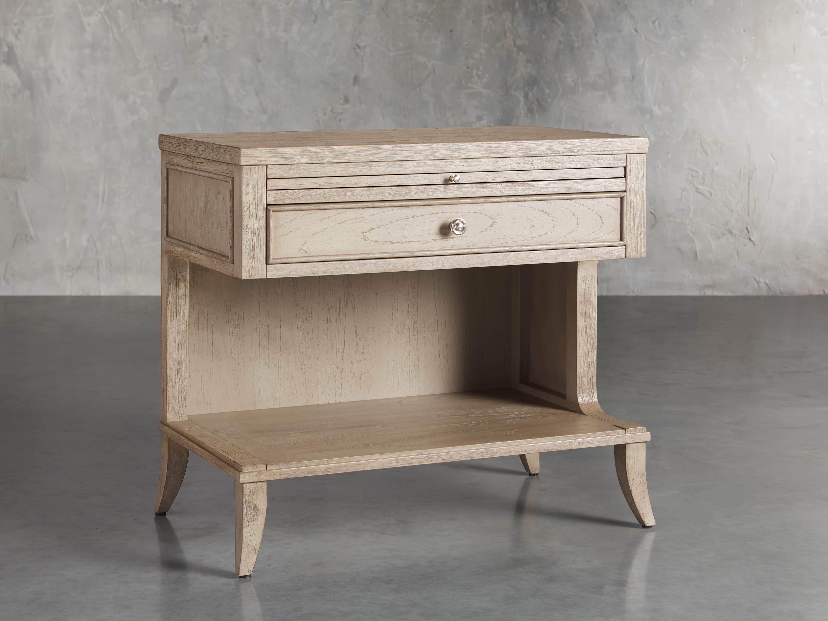 View the Pearson Large Right Storage Nightstand | Variant: BASA NATURAL