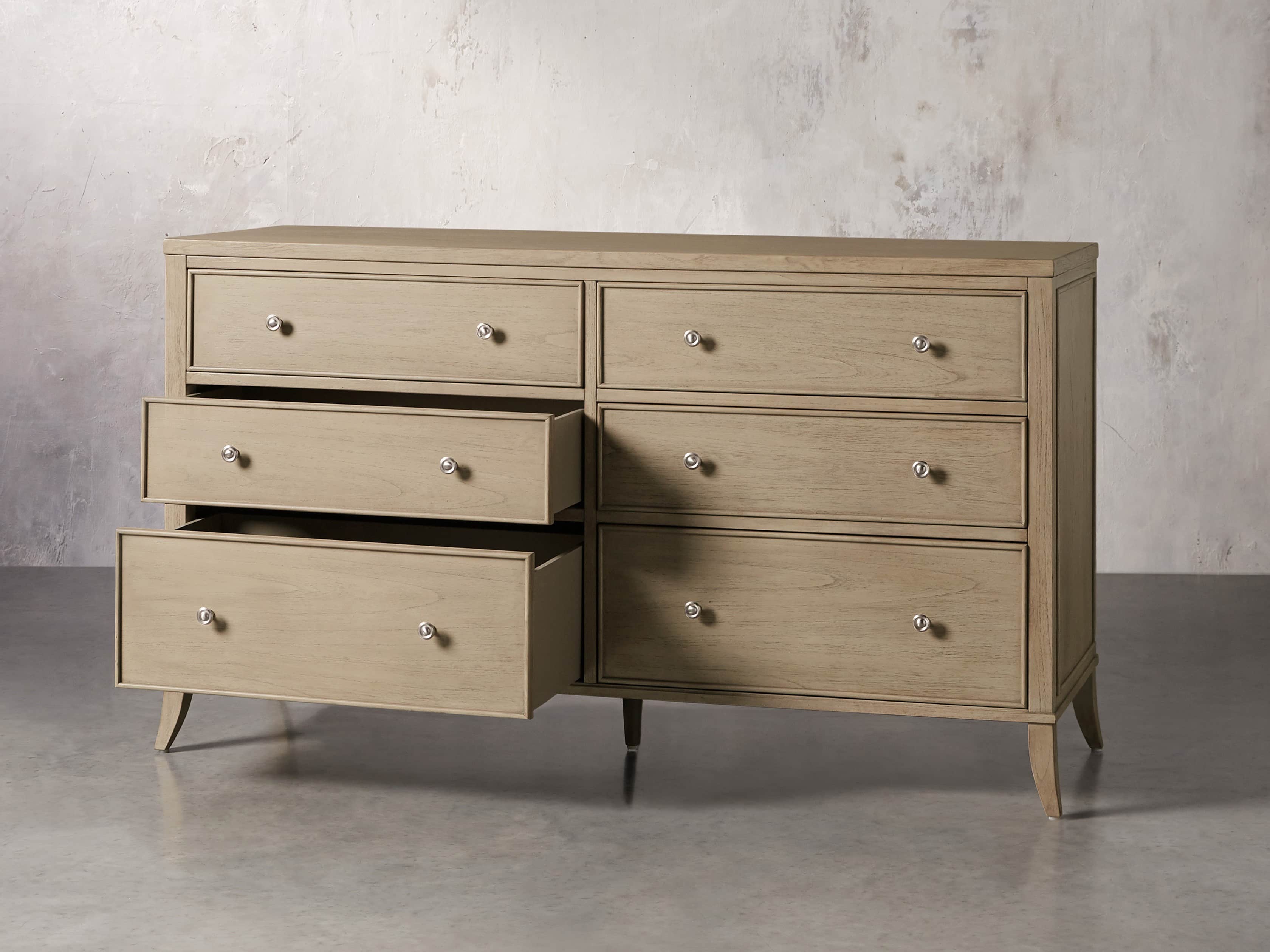 Pearson Six Drawer Wide Dresser in Basa Natural, slide 3 of 6