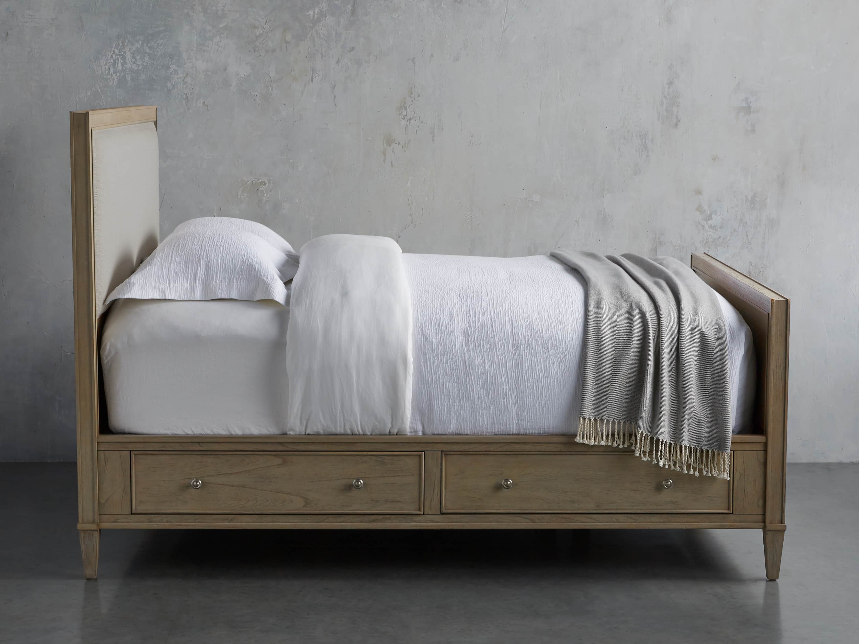 Pearson Upholstered 57" King Gallery Storage Bed in Basa Natural, slide 5 of 5