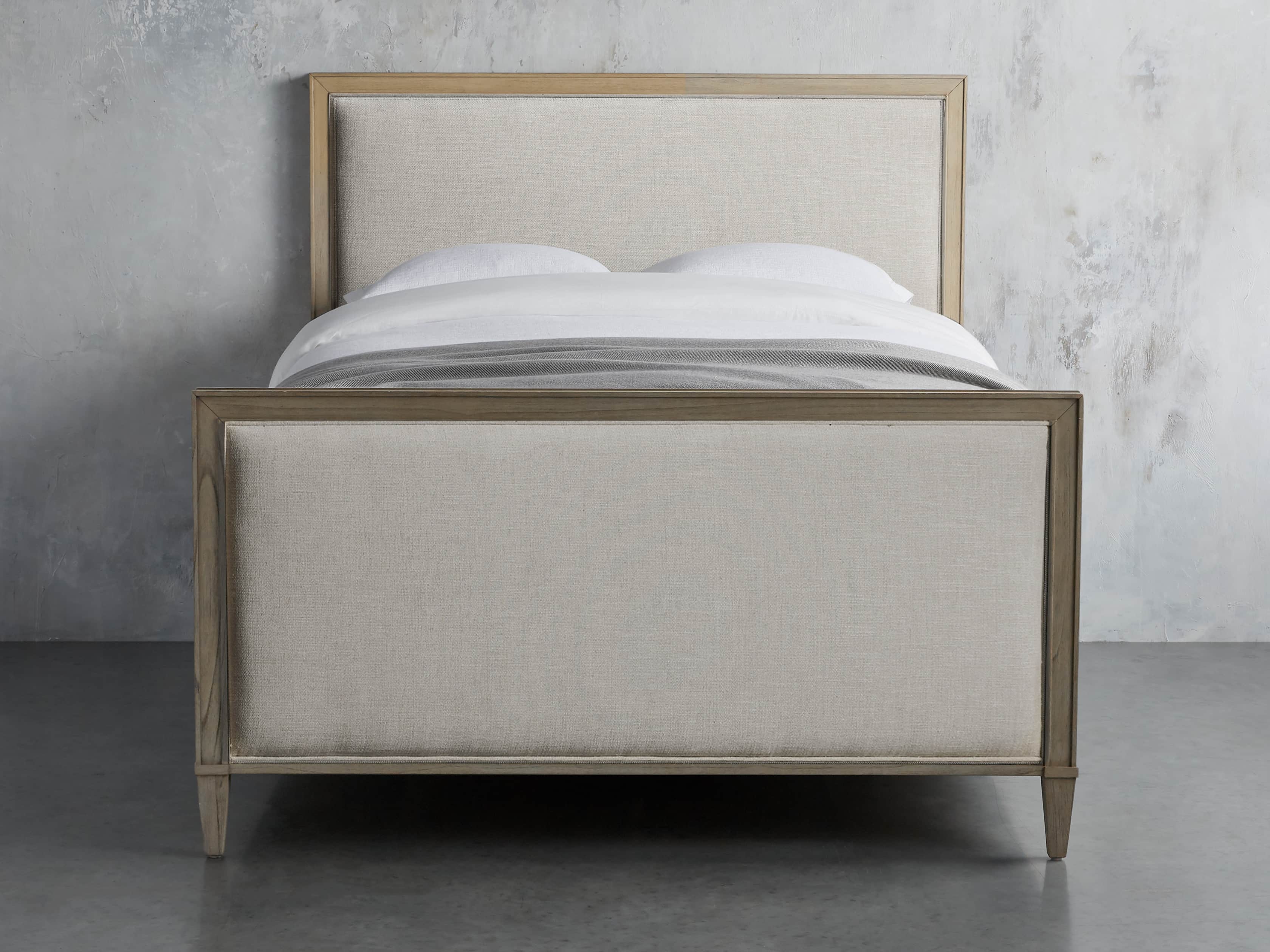 Pearson Upholstered 57" Queen Gallery Storage Bed in Basa Natural, slide 4 of 5