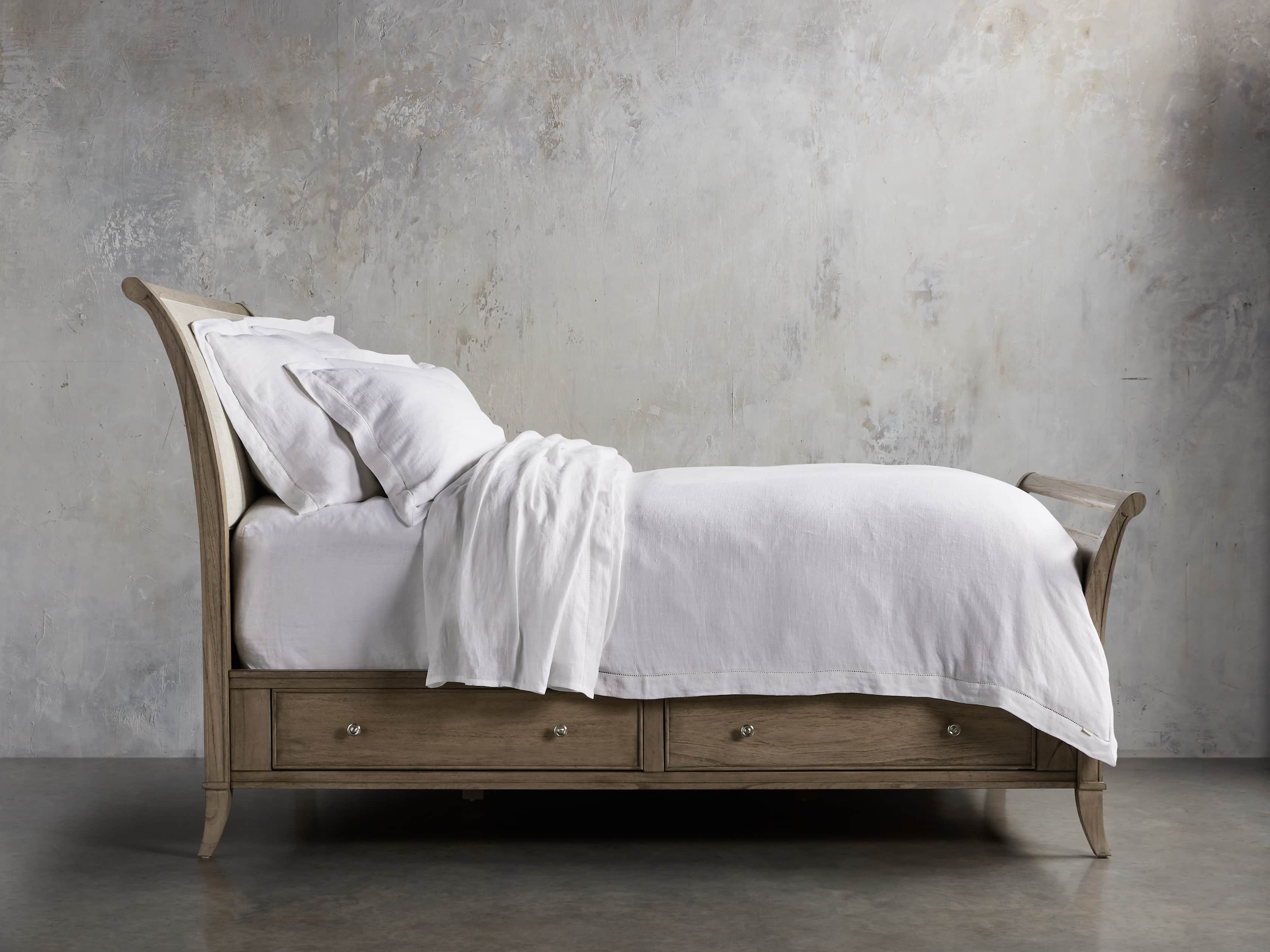 Pearson King Storage Bed in Basa Natural