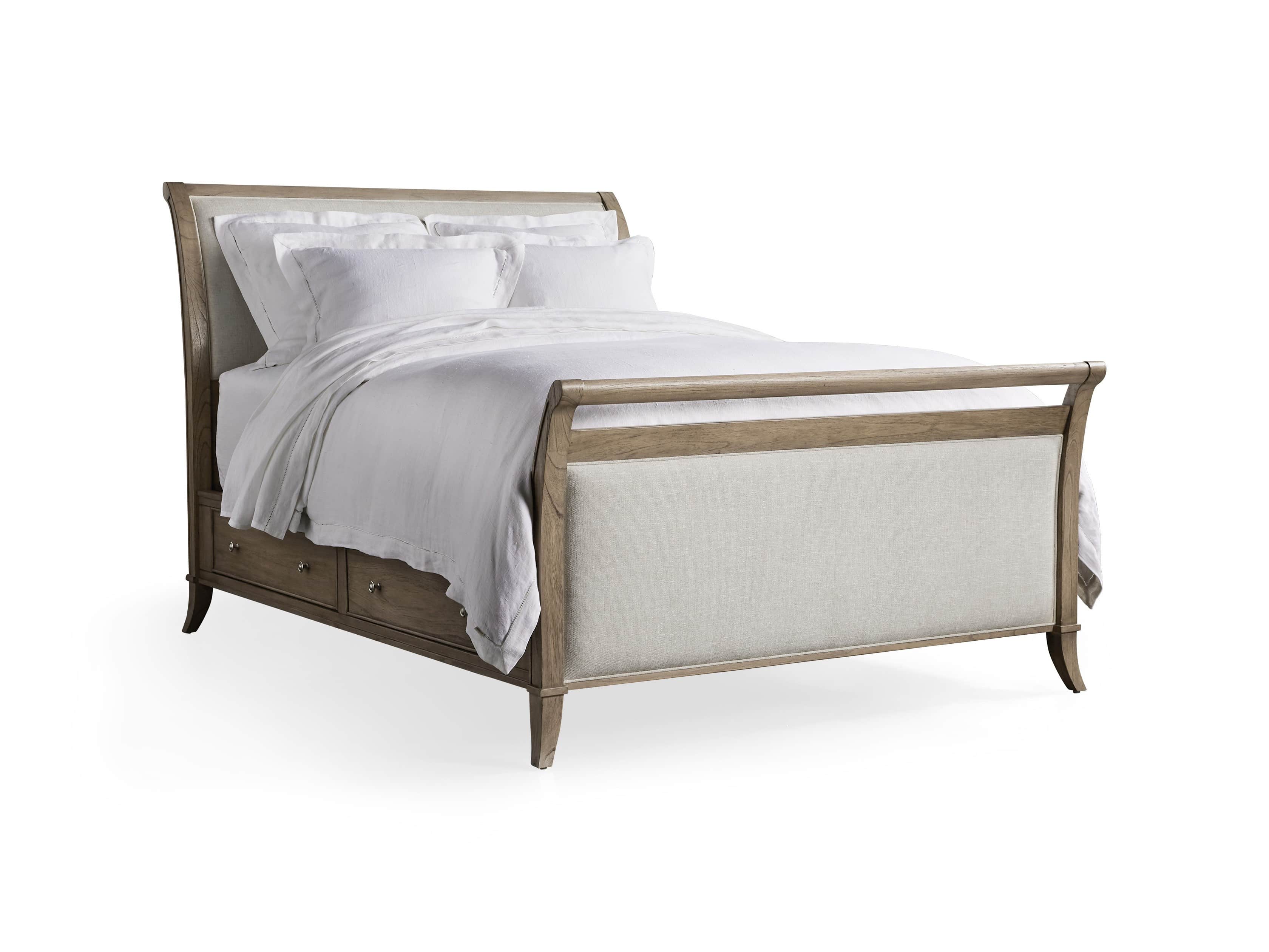 Pearson King Storage Bed in Basa Natural