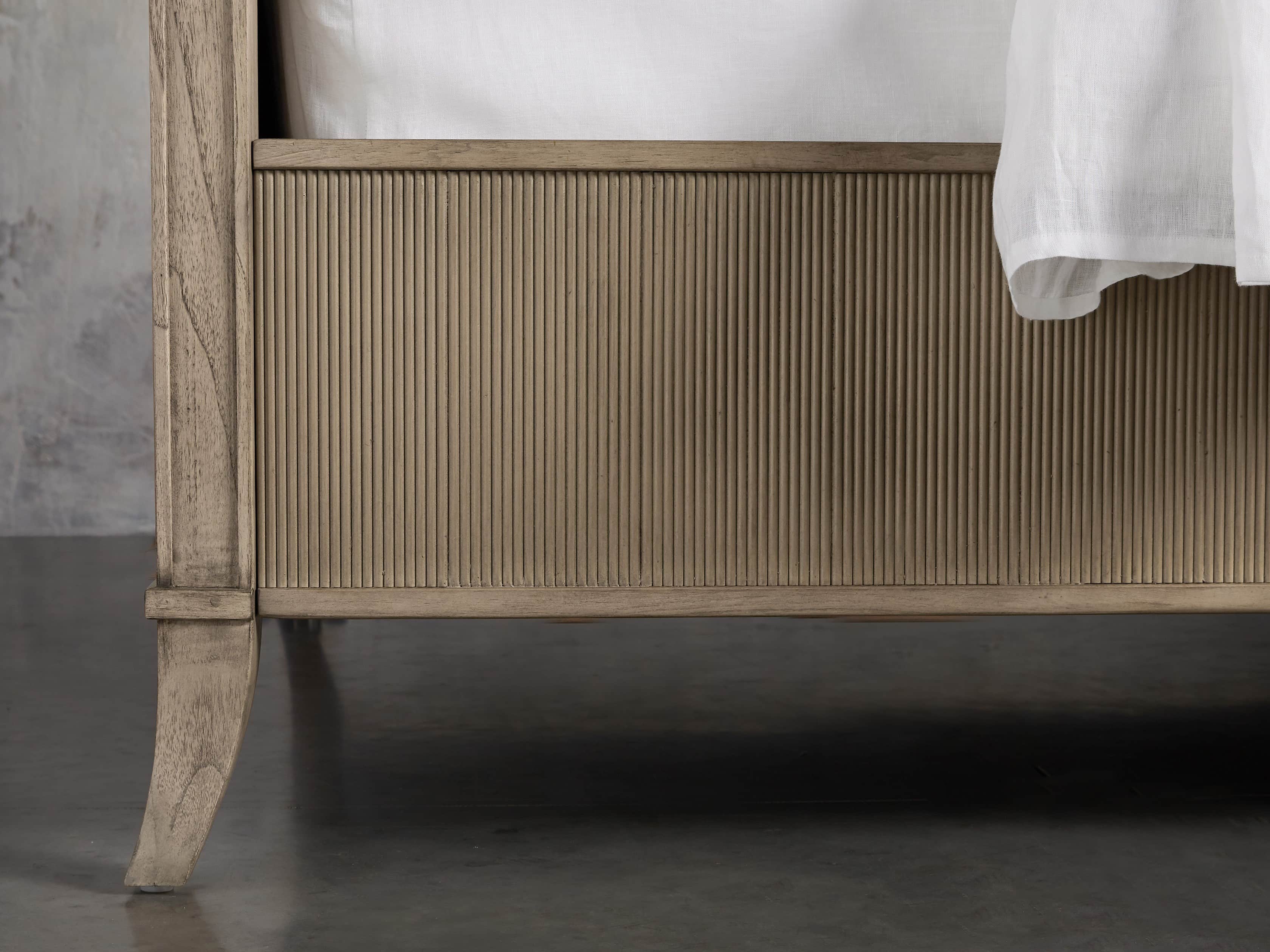 Pearson King Bed with Footboard in Basa Natural