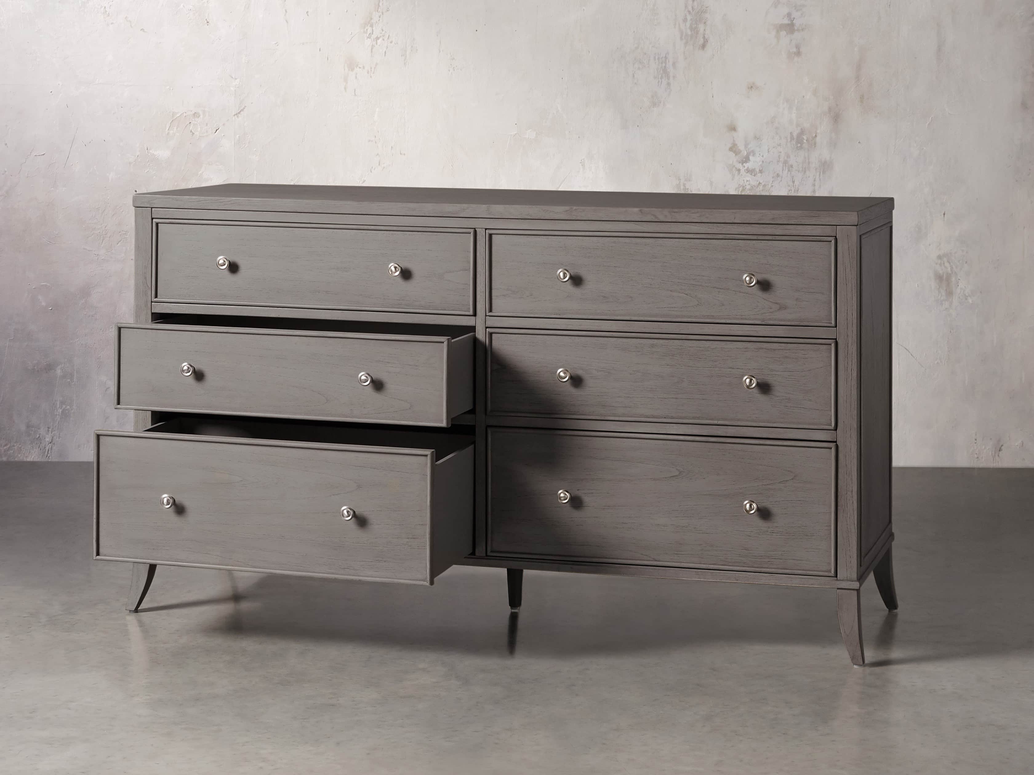 Pearson Six Drawer Wide Dresser in Stratus, slide 4 of 6