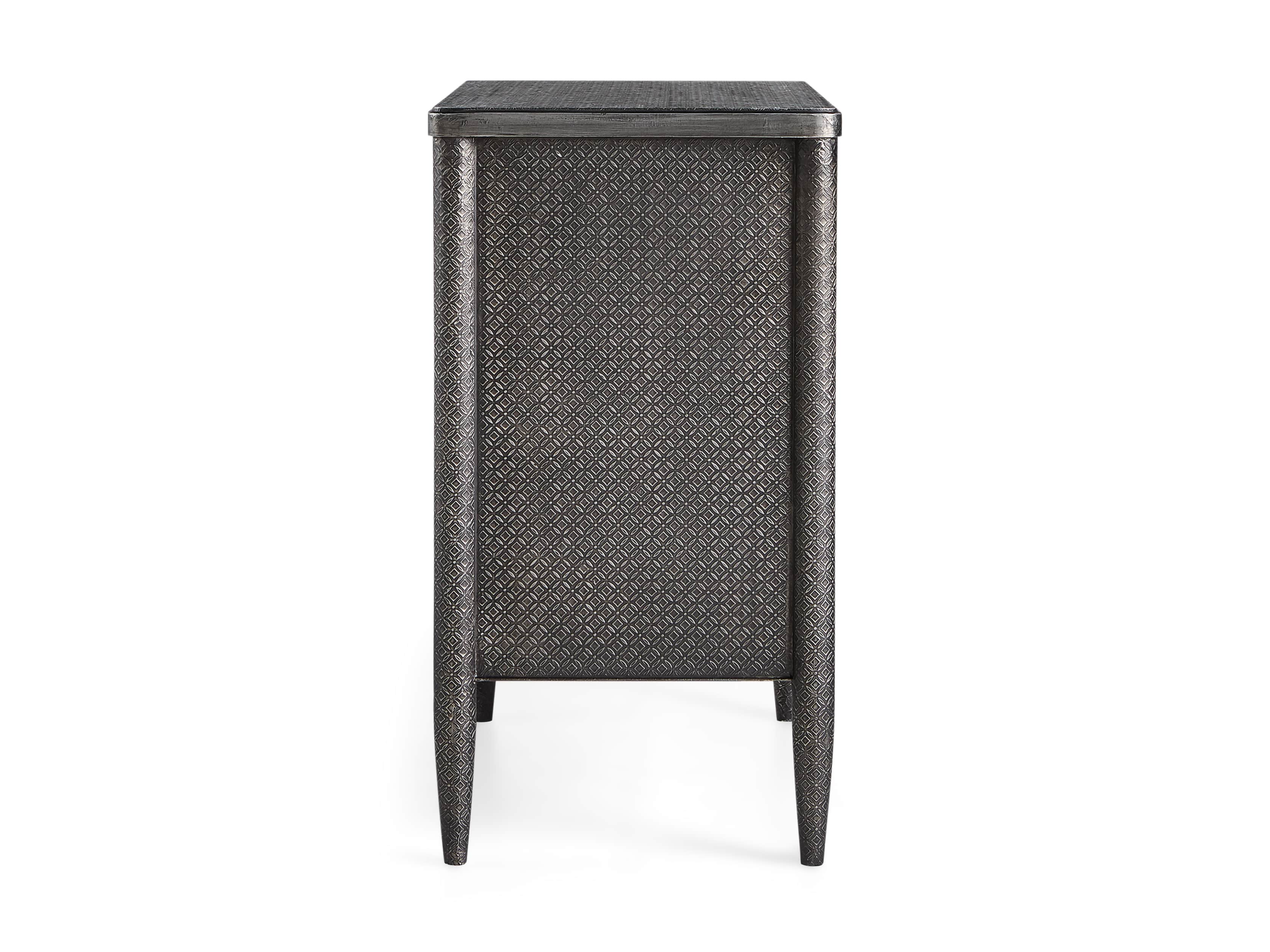 Percy Three Drawer Chest in Antique Nickel